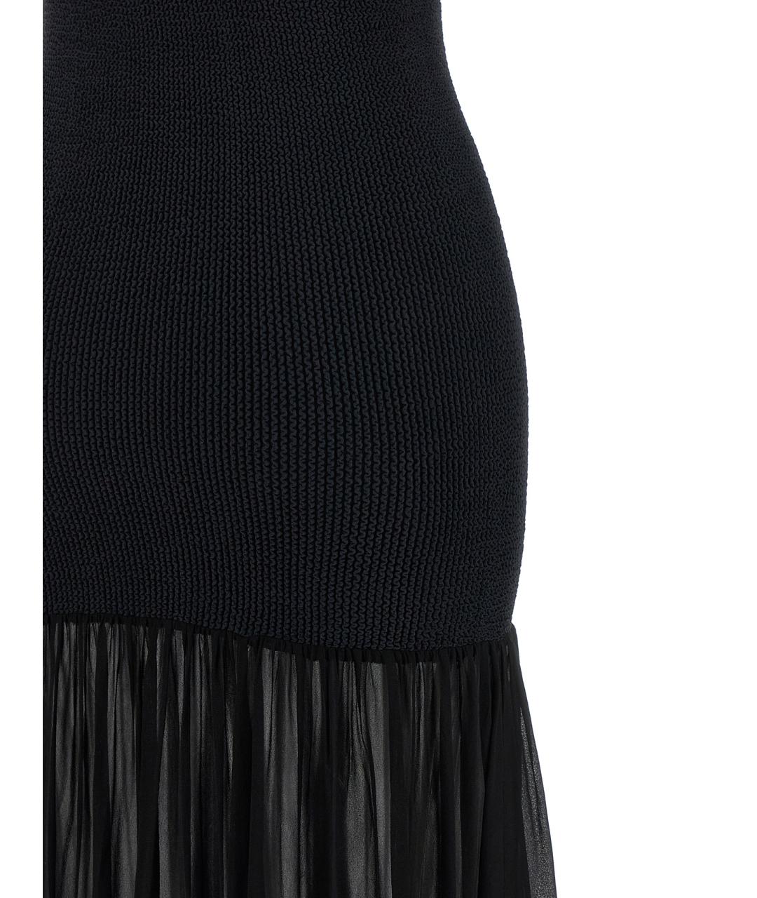 HUNZA G Черное полиамидовое вечернее платье, фото 4