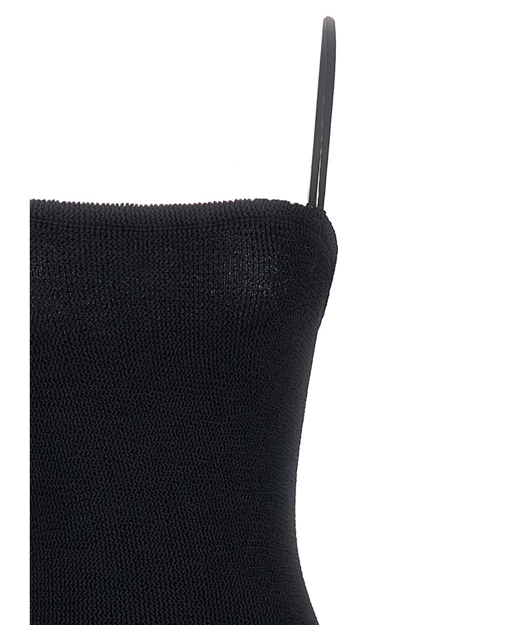 HUNZA G Черное полиамидовое вечернее платье, фото 3