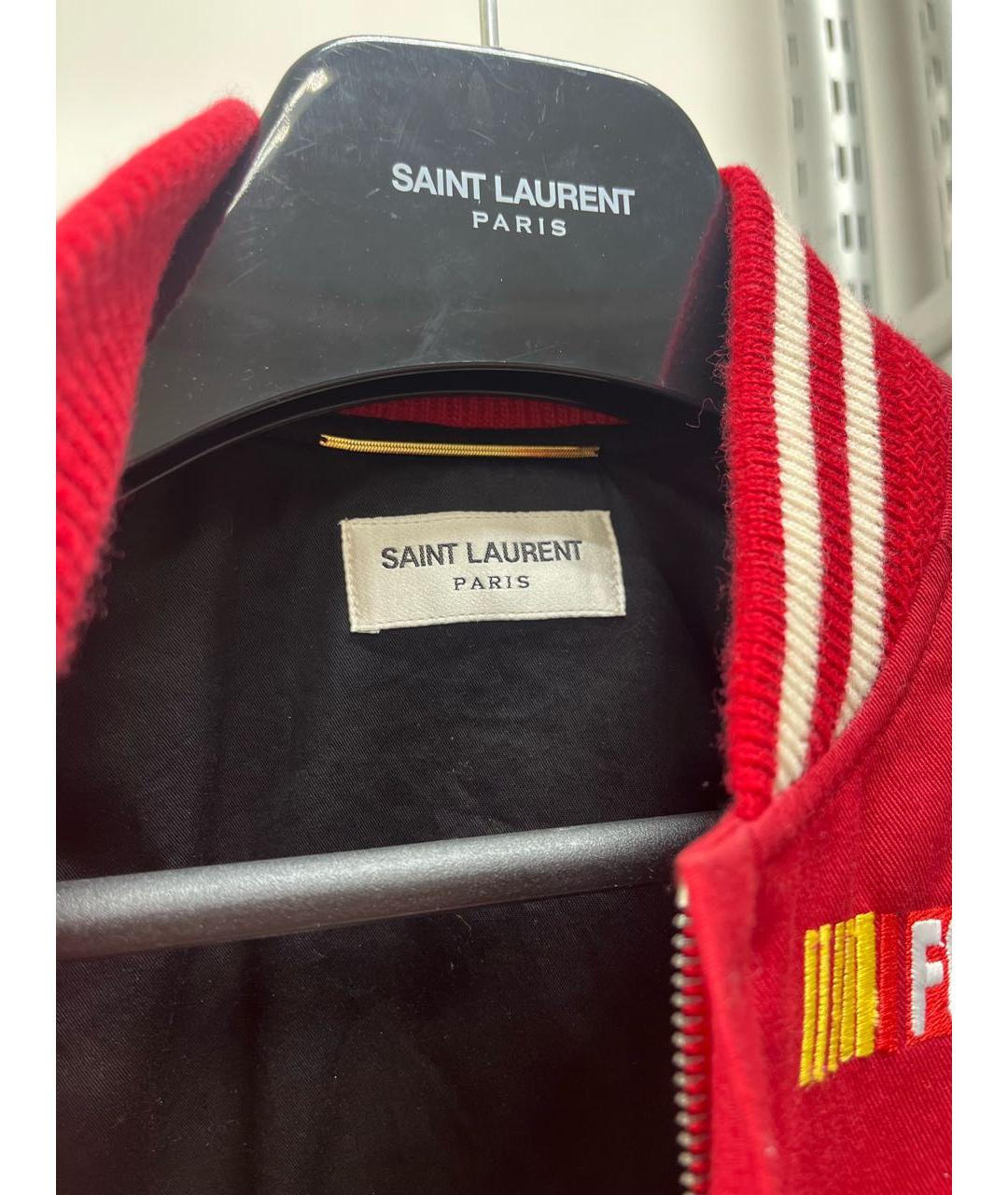 SAINT LAURENT Красная хлопковая куртка, фото 4