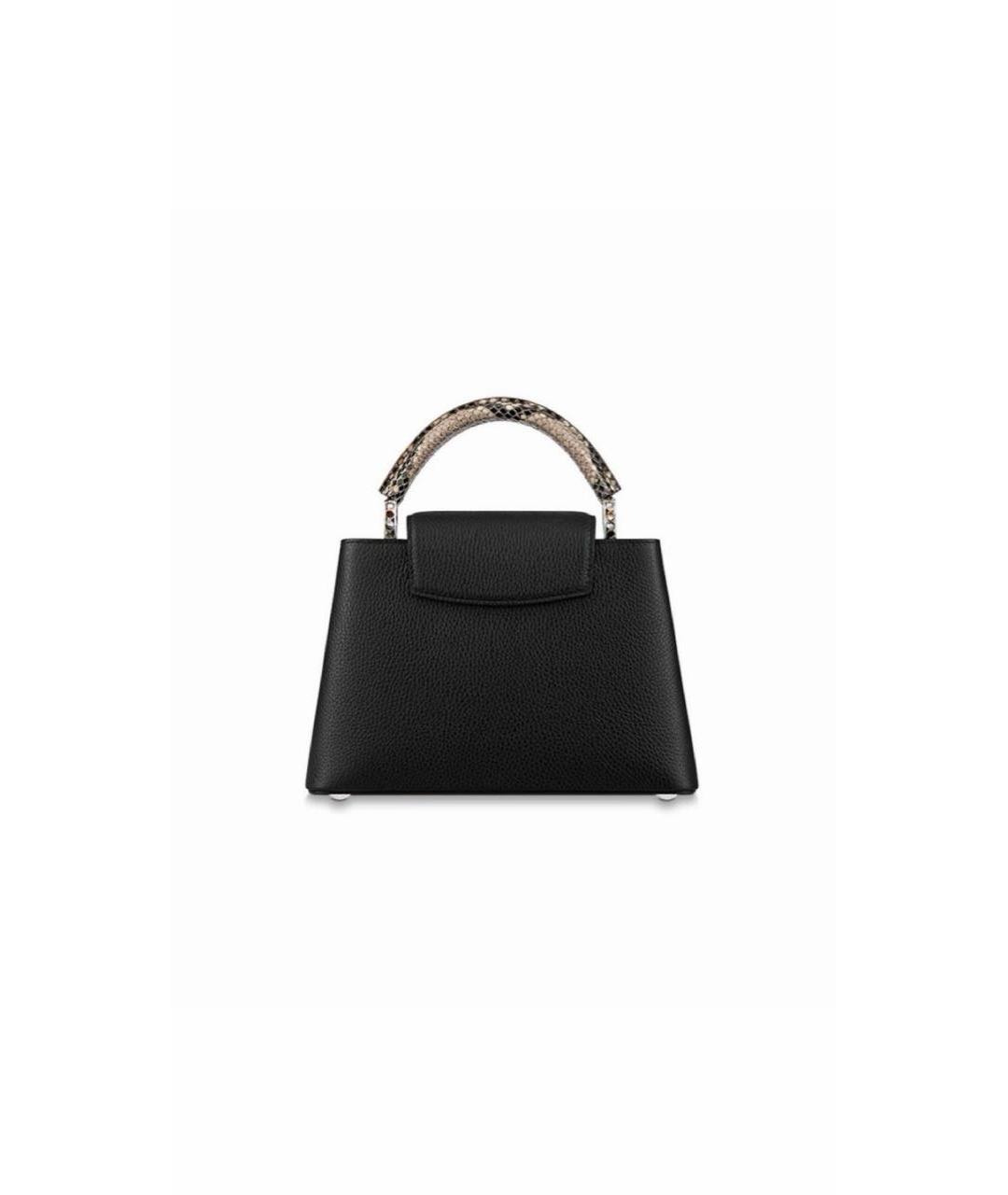 LOUIS VUITTON Черная кожаная сумка с короткими ручками, фото 2