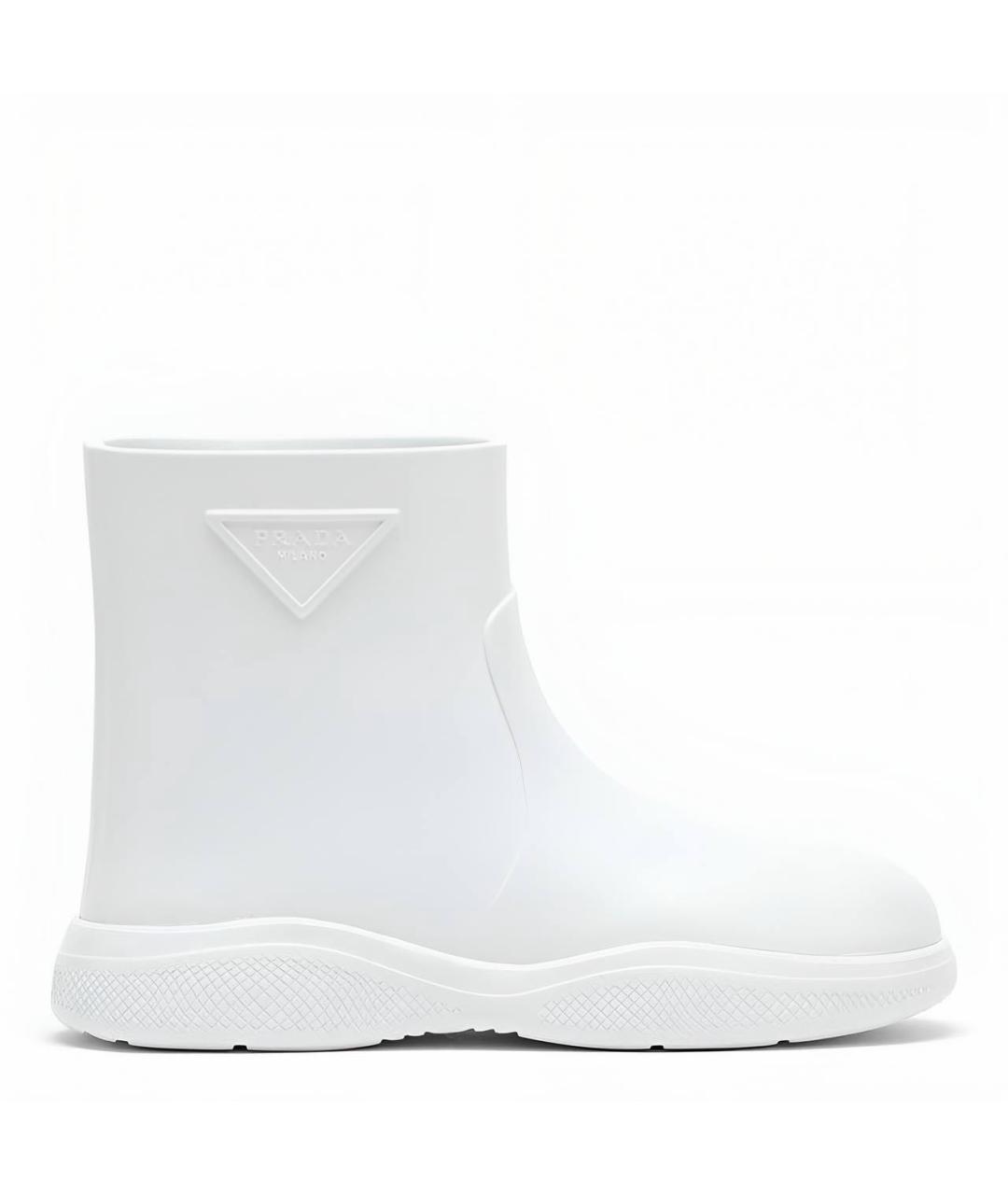 PRADA Белые резиновые сапоги, фото 1