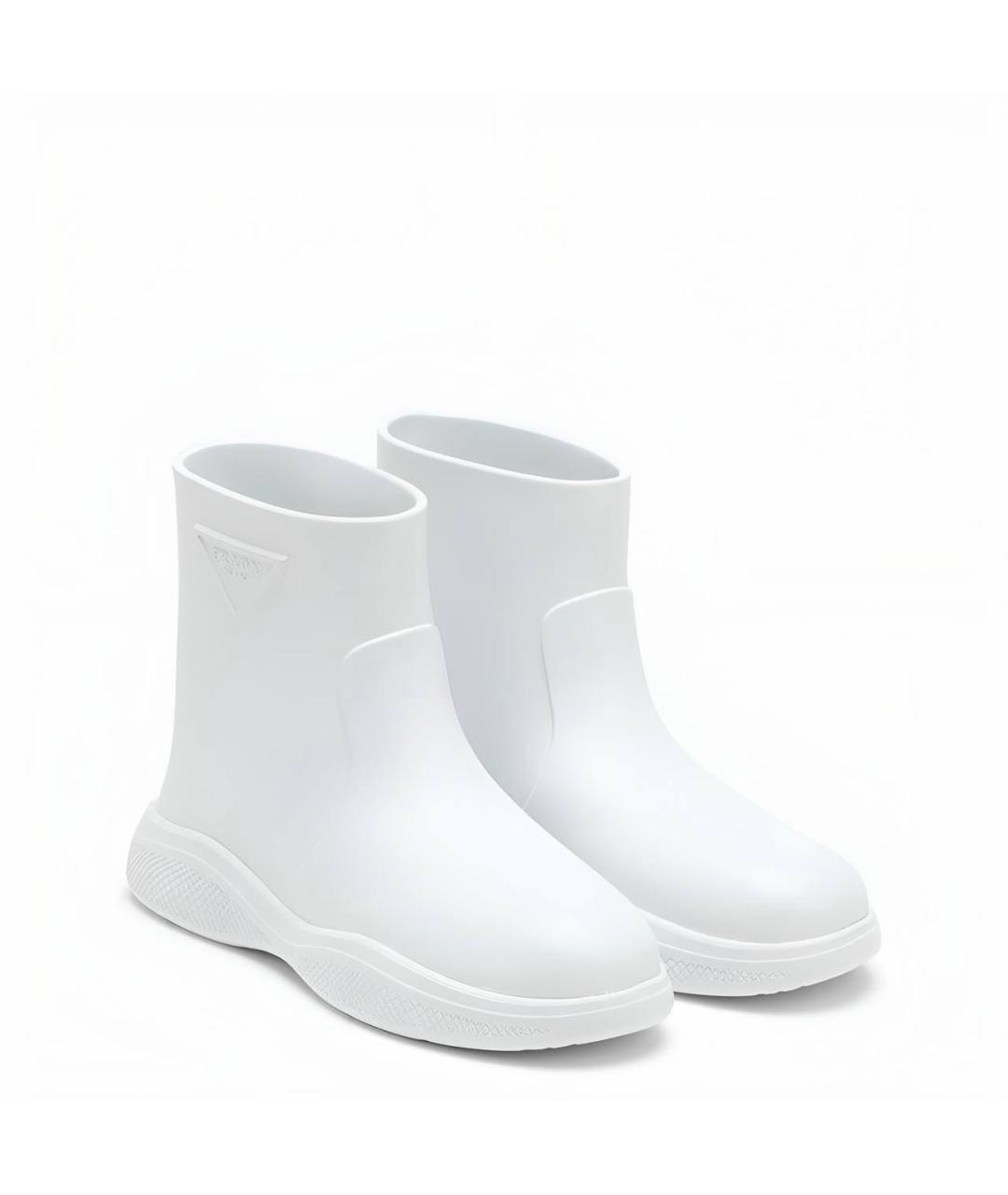 PRADA Белые резиновые сапоги, фото 2
