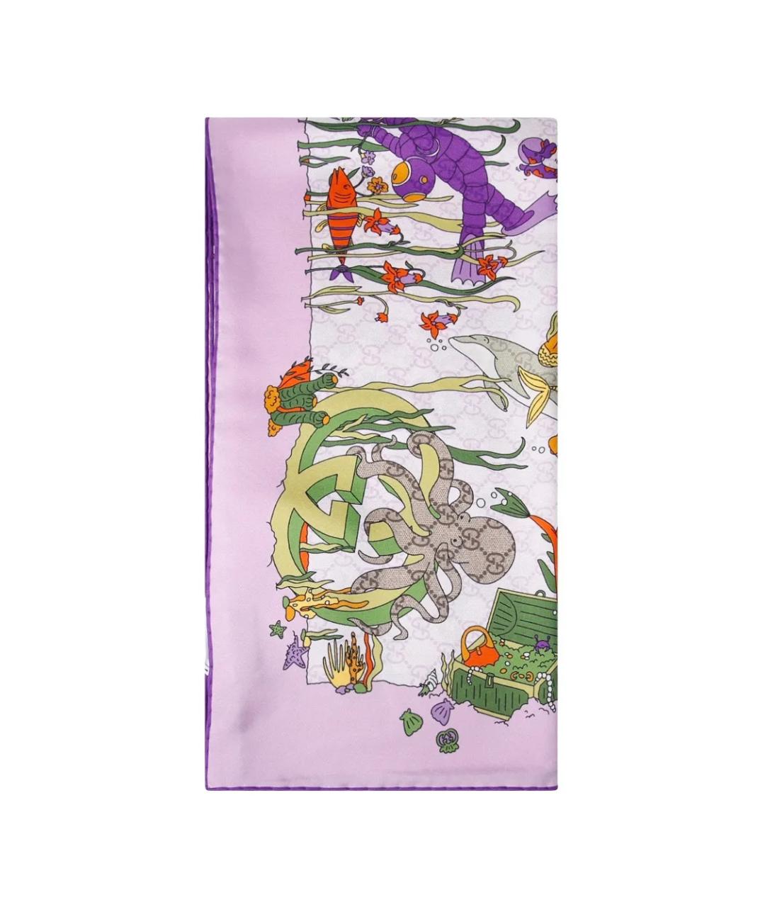 GUCCI Мульти шелковый платок, фото 1