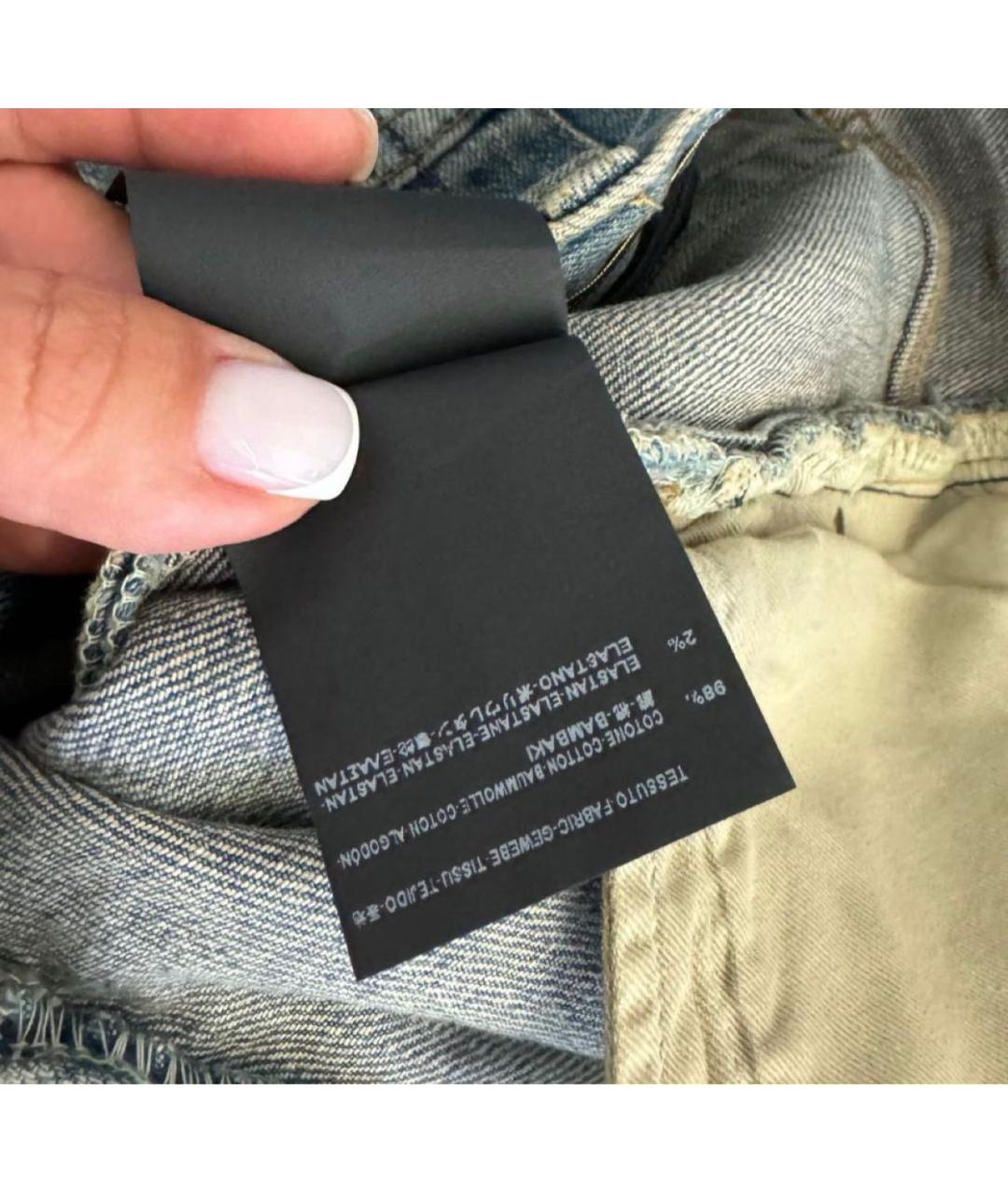 SAINT LAURENT Хлопко-эластановые джинсы слим, фото 4