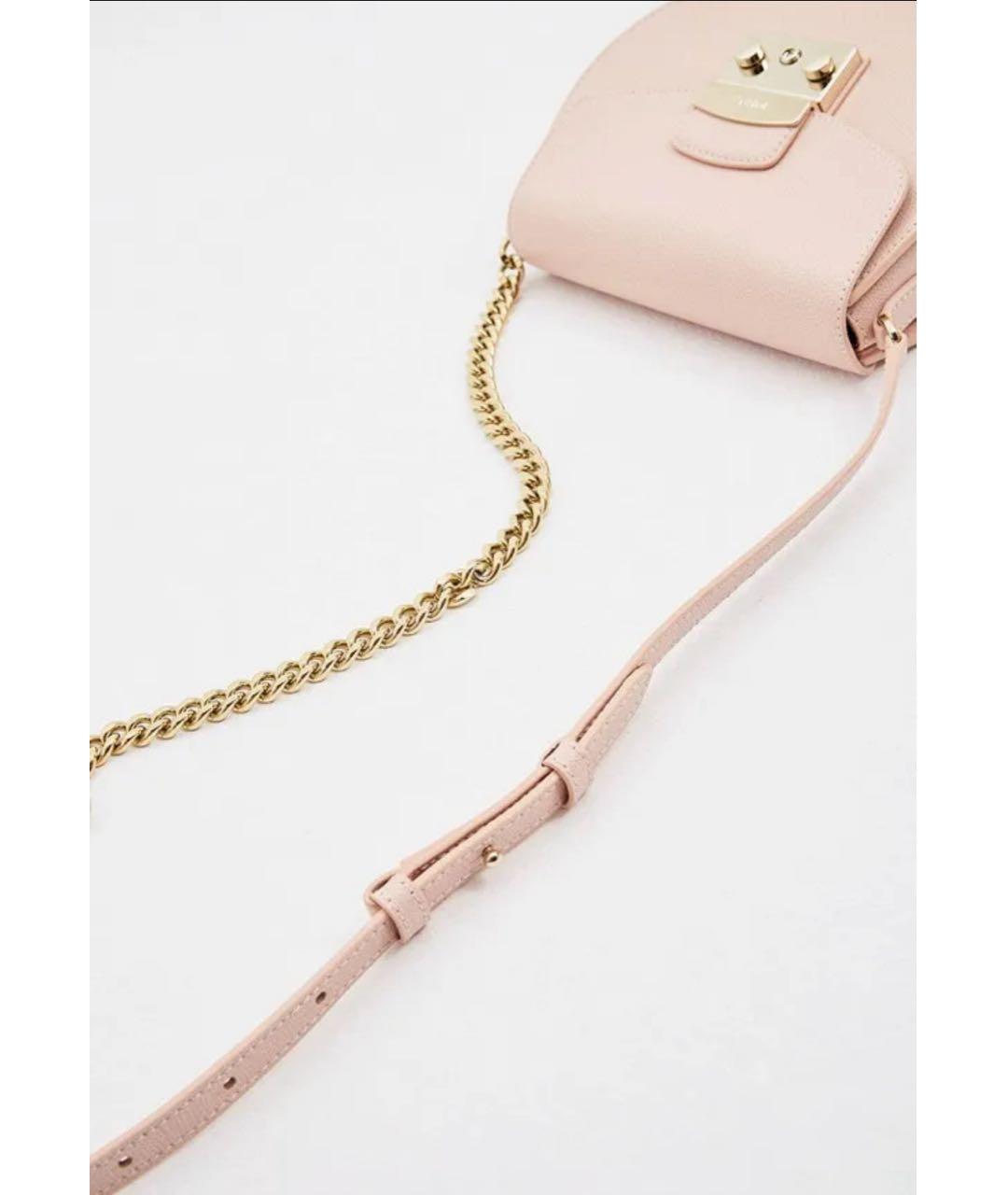 FURLA Розовая кожаная сумка через плечо, фото 5