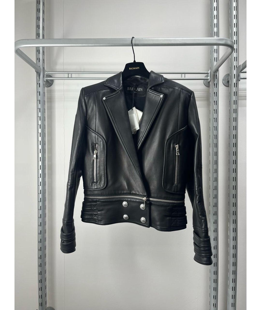 BALMAIN Черная кожаная куртка, фото 6