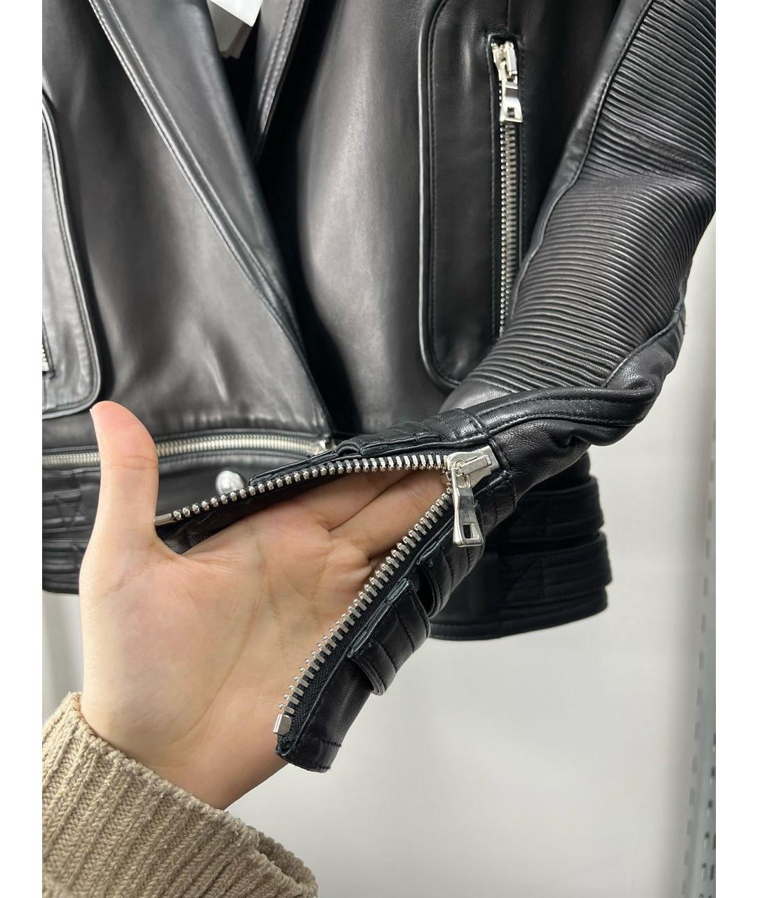 BALMAIN Черная кожаная куртка, фото 3