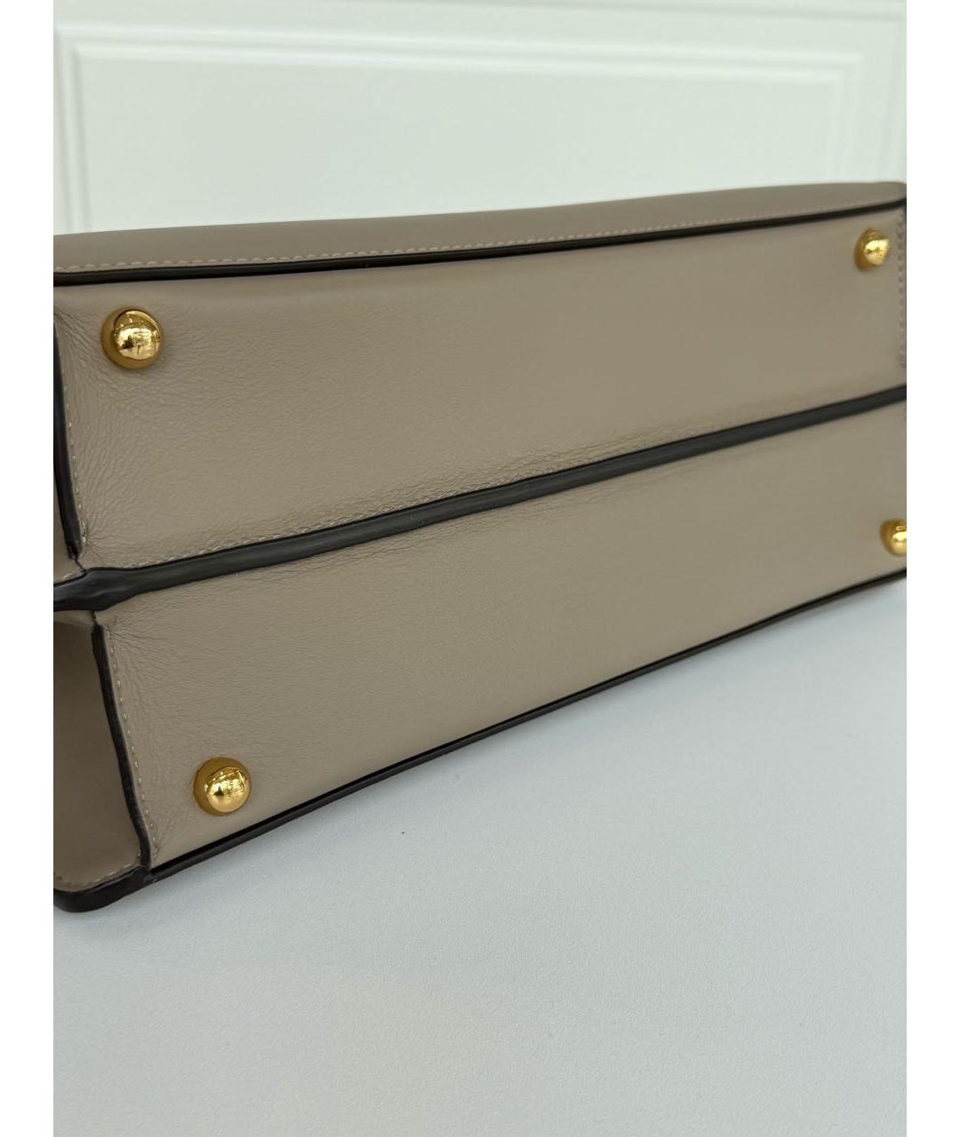 FENDI Кожаная сумка с короткими ручками, фото 4