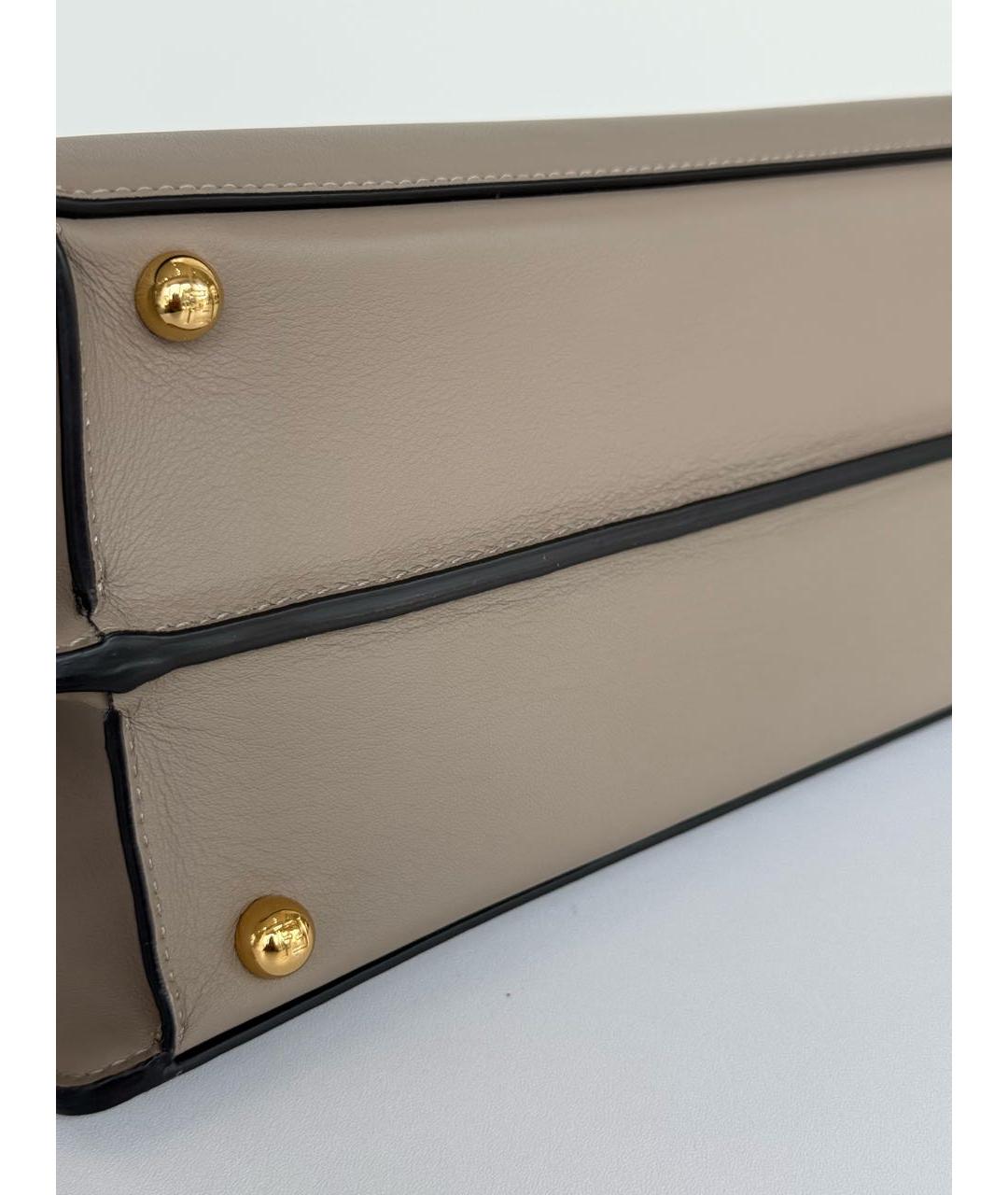 FENDI Кожаная сумка с короткими ручками, фото 5