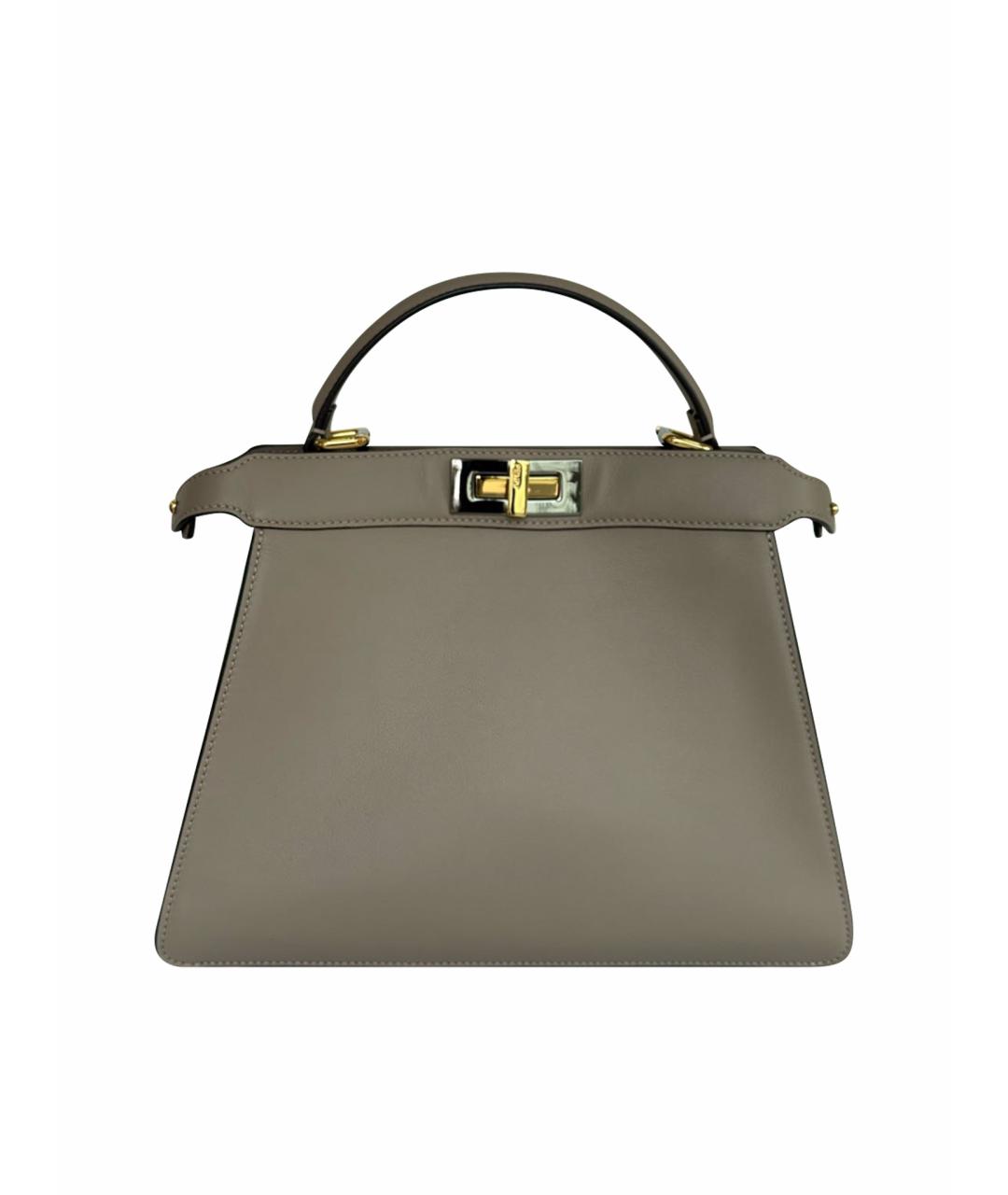 FENDI Кожаная сумка с короткими ручками, фото 1