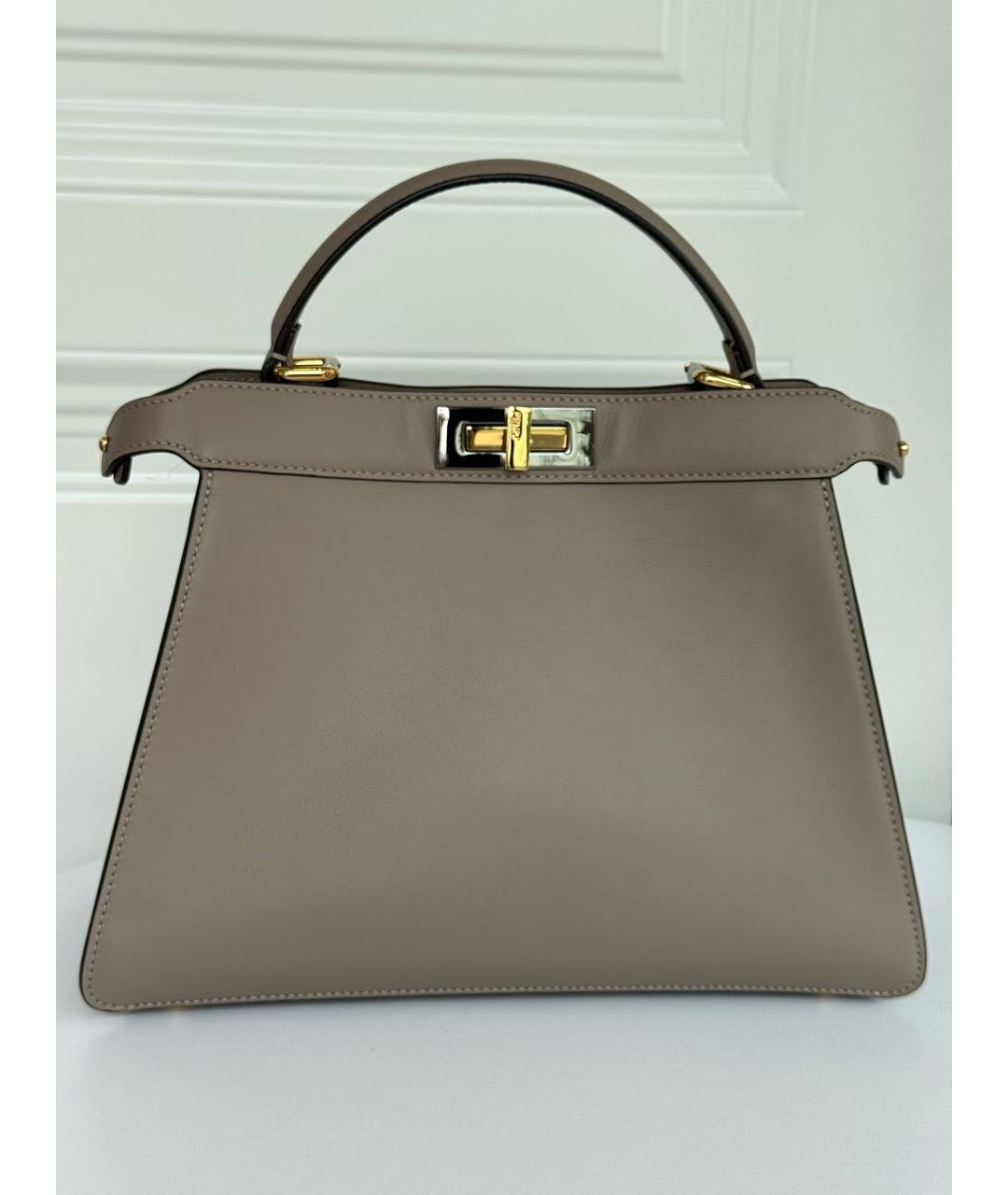 FENDI Кожаная сумка с короткими ручками, фото 9