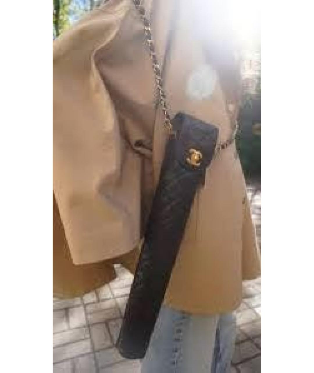 CHANEL Черная кожаная сумка через плечо, фото 7