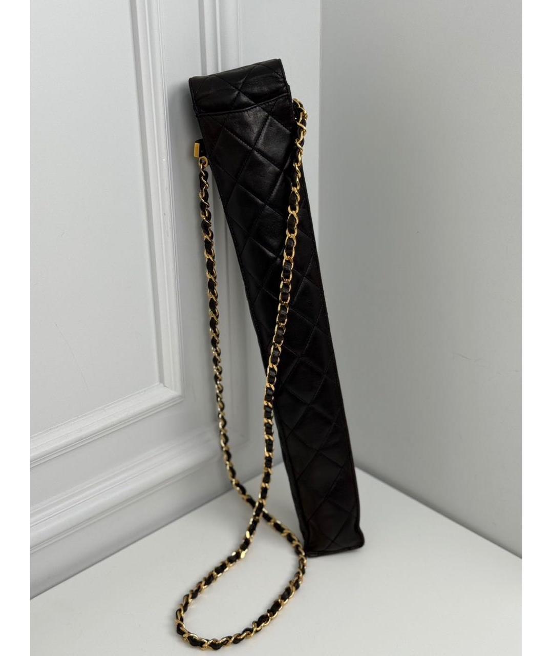 CHANEL Черная кожаная сумка через плечо, фото 3