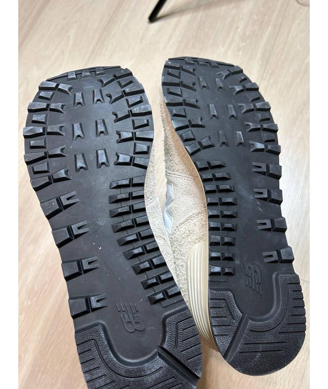 NEW BALANCE Бежевые нубуковые низкие кроссовки / кеды, фото 7