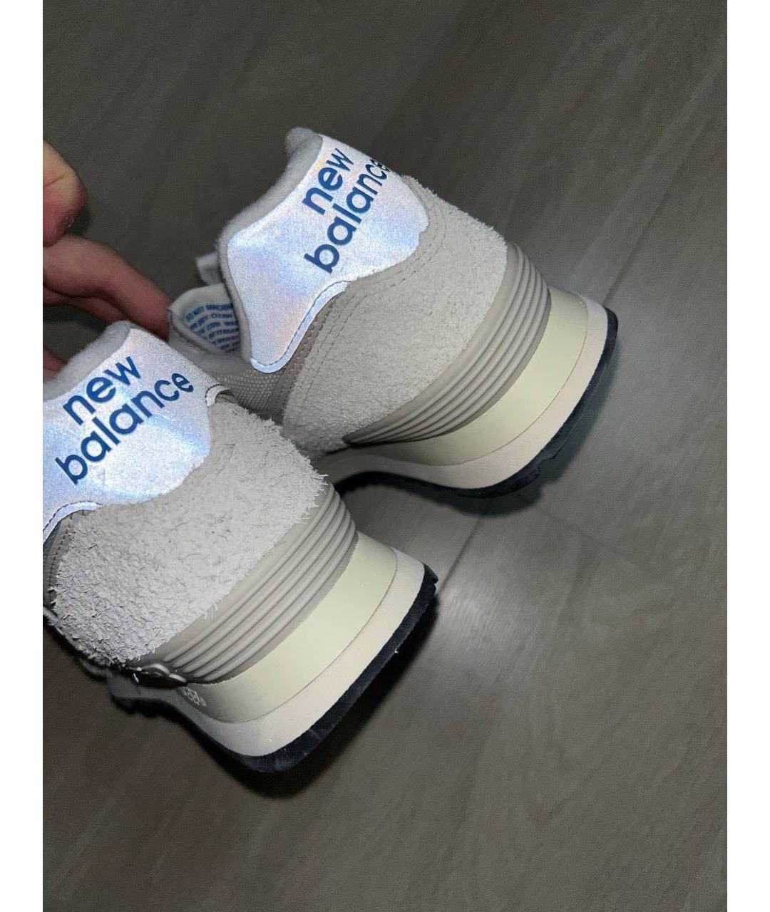 NEW BALANCE Бежевые нубуковые низкие кроссовки / кеды, фото 5