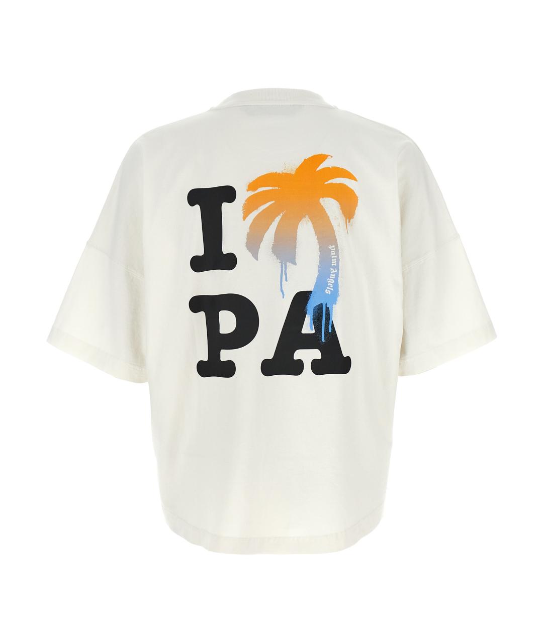 PALM ANGELS Белая хлопковая футболка, фото 1