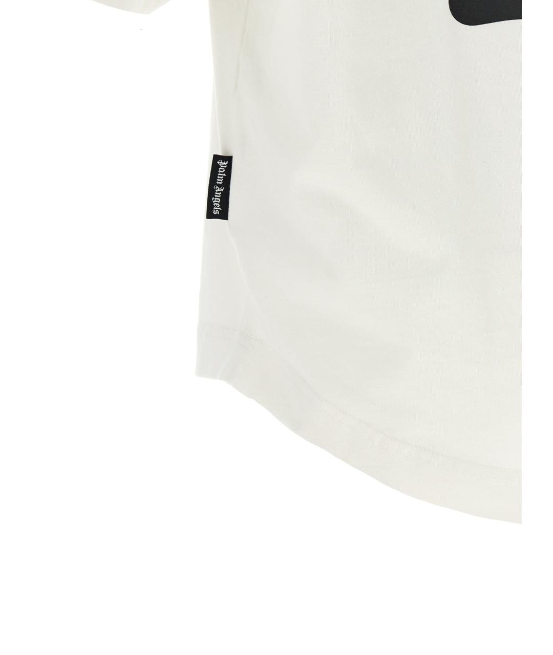 PALM ANGELS Белая хлопковая футболка, фото 3