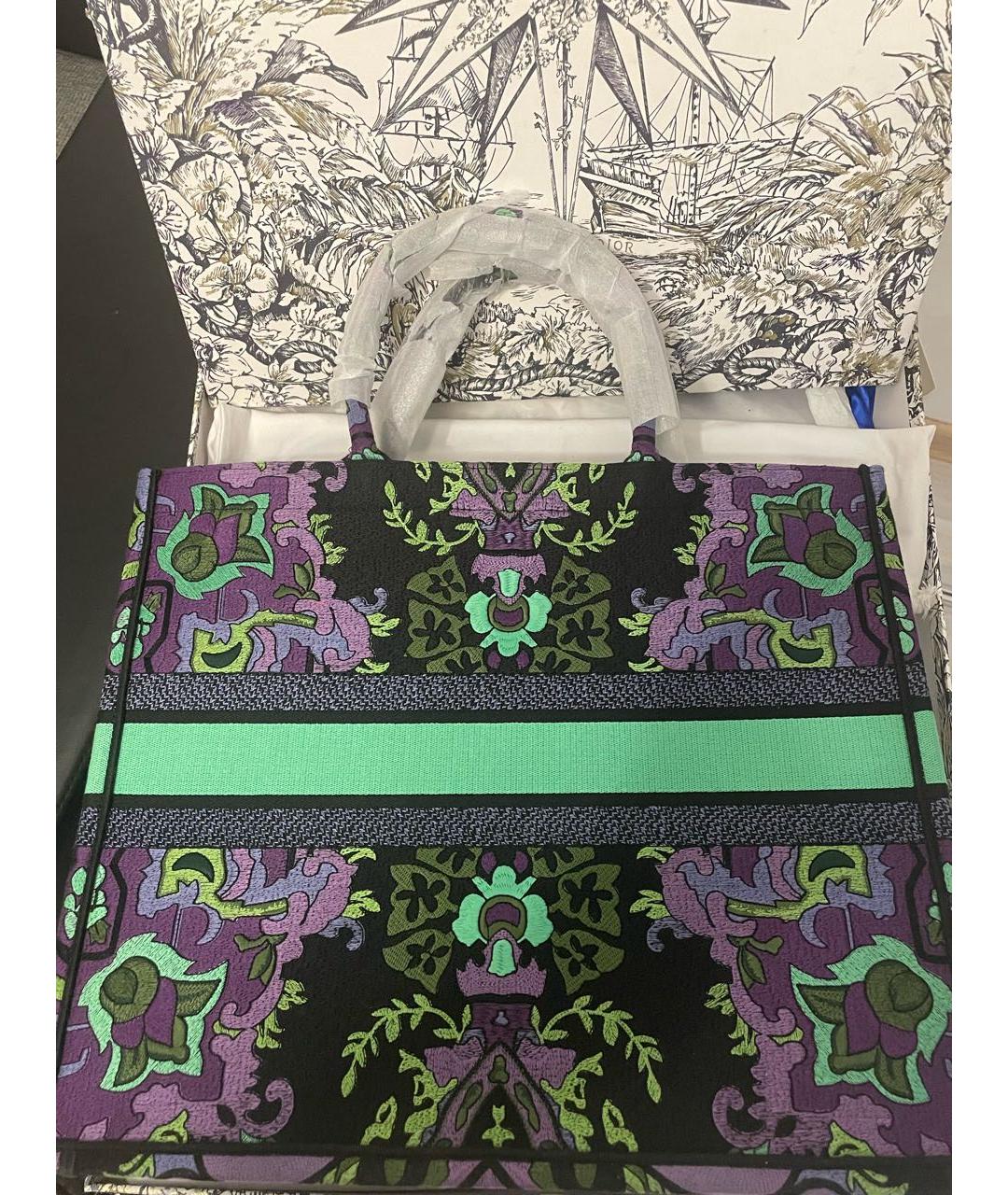 CHRISTIAN DIOR Мульти жаккардовая сумка тоут, фото 2