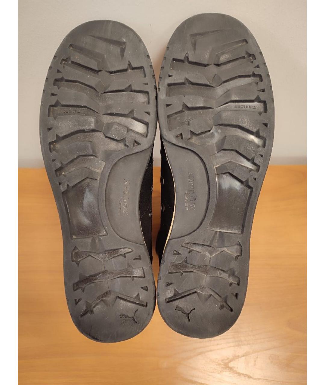 ALEXANDER MCQUEEN Черные кожаные высокие ботинки, фото 7