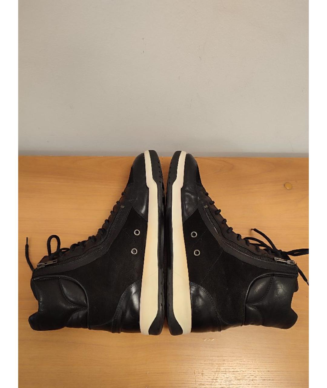 ALEXANDER MCQUEEN Черные кожаные высокие ботинки, фото 8