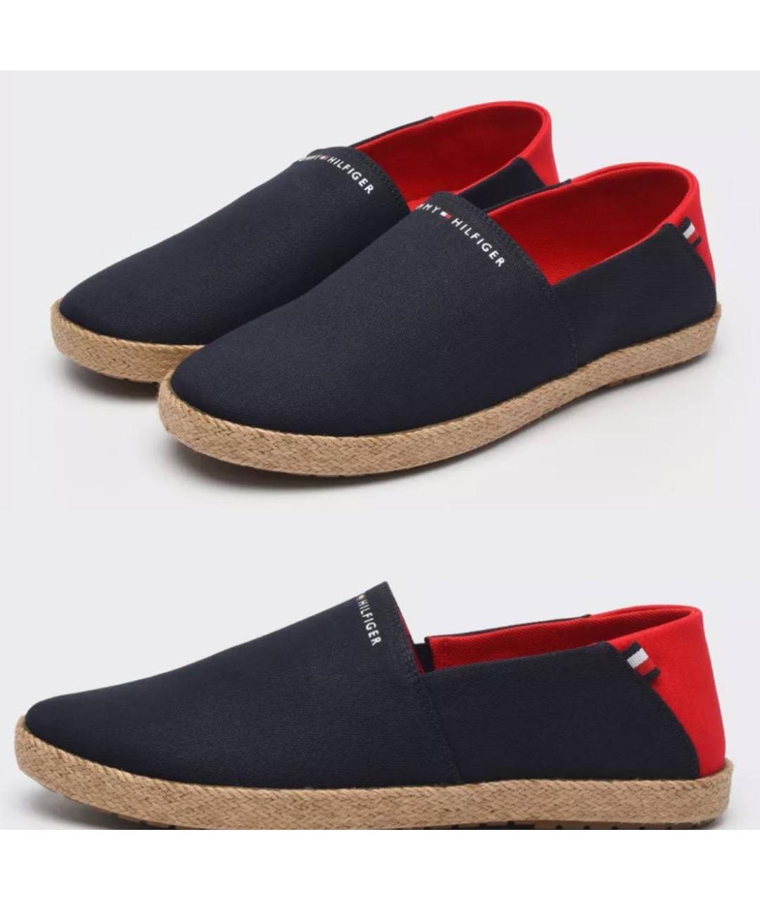 TOMMY HILFIGER Темно-синие текстильные лоферы, фото 8