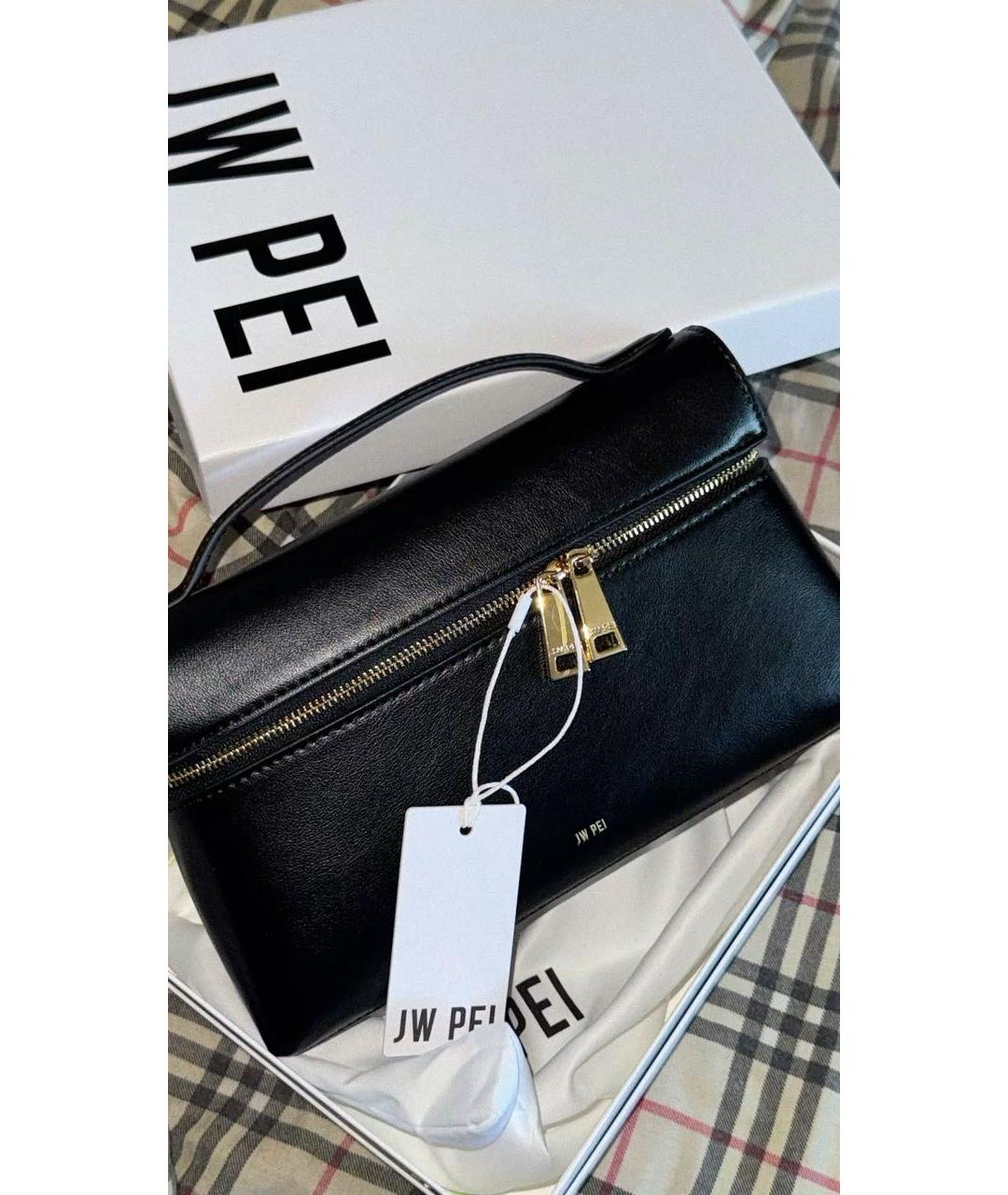 JW PEI Черная сумка с короткими ручками из искусственной кожи, фото 4