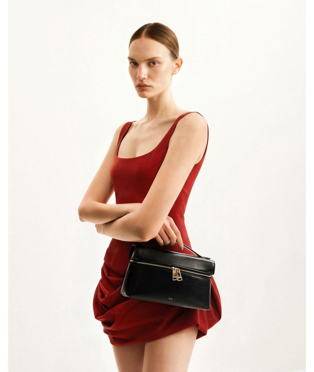 JW PEI Черная сумка с короткими ручками из искусственной кожи, фото 3