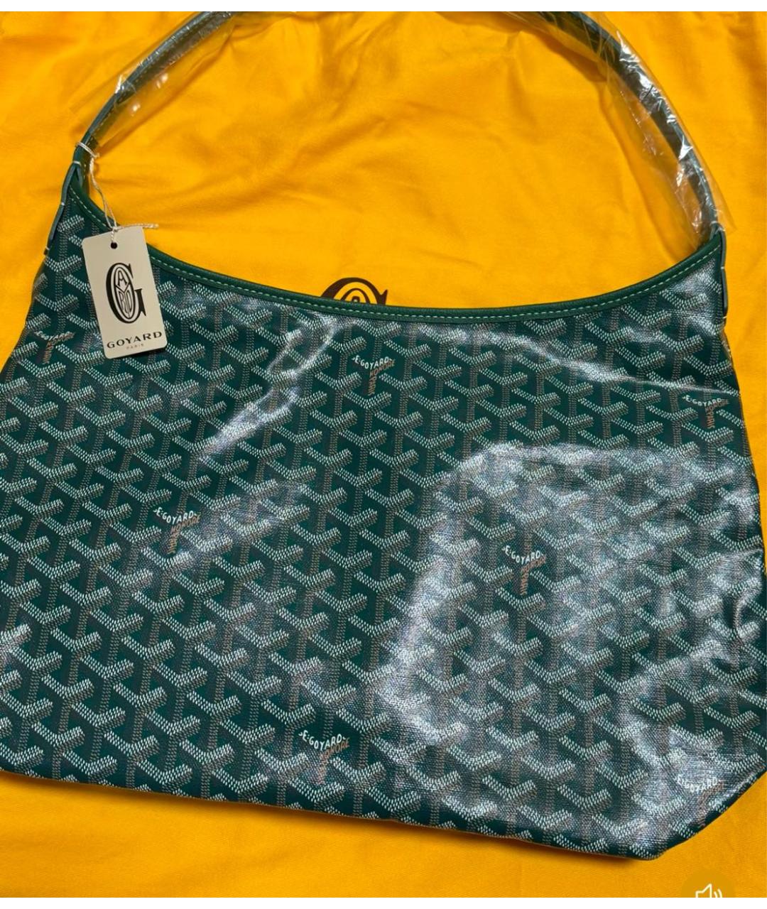 GOYARD Зеленая сумка с короткими ручками, фото 4