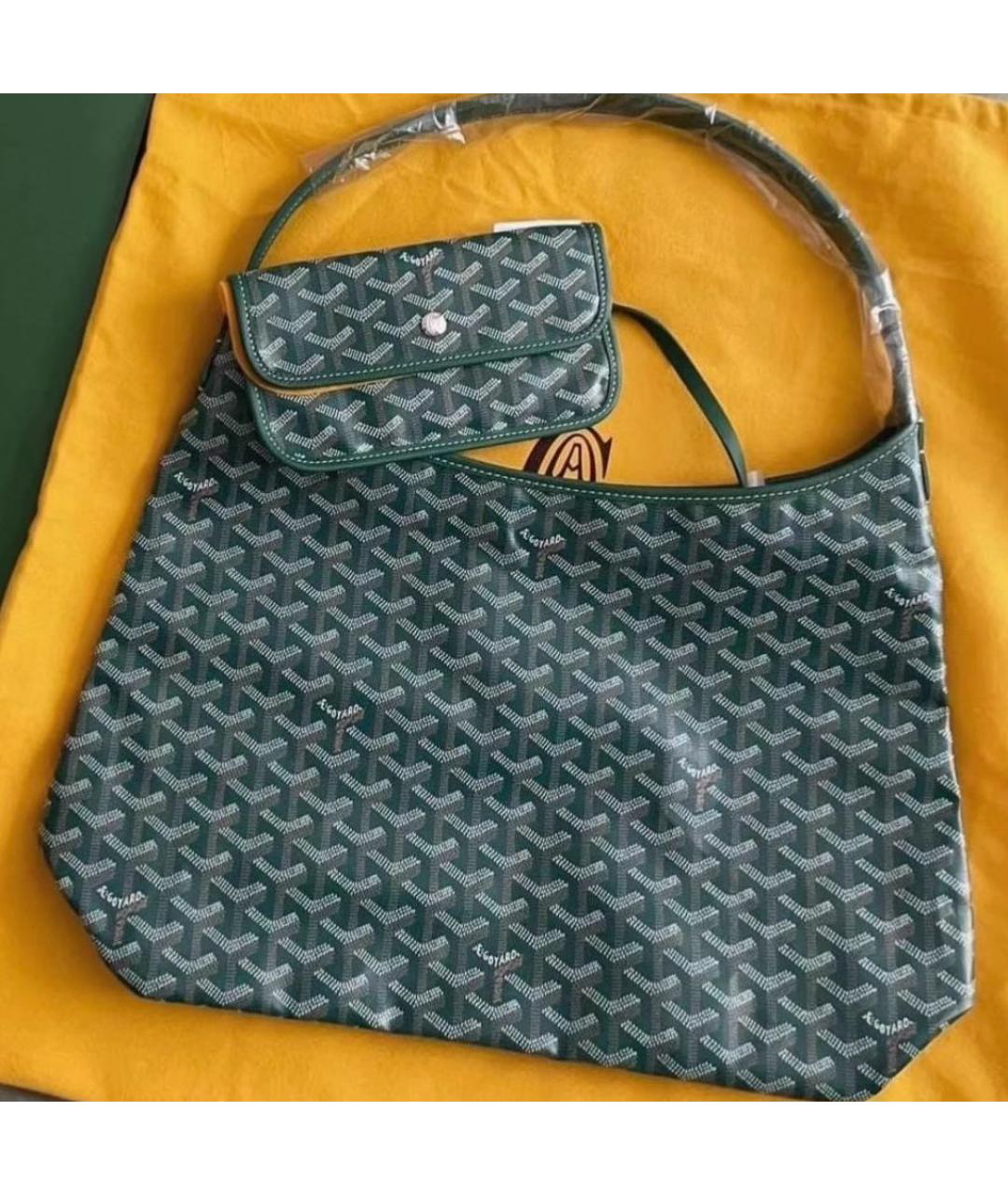 GOYARD Зеленая сумка с короткими ручками, фото 2