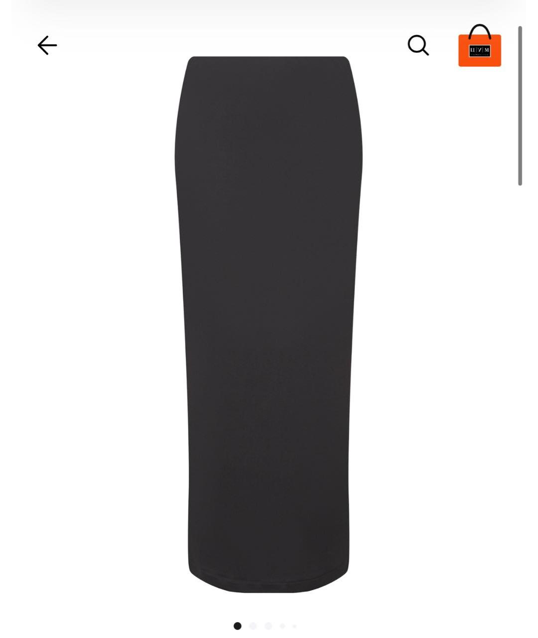 PERVERT Черная шелковая юбка миди, фото 8