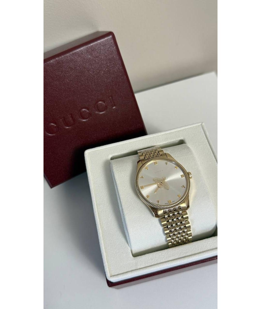 GUCCI Золотые часы, фото 5