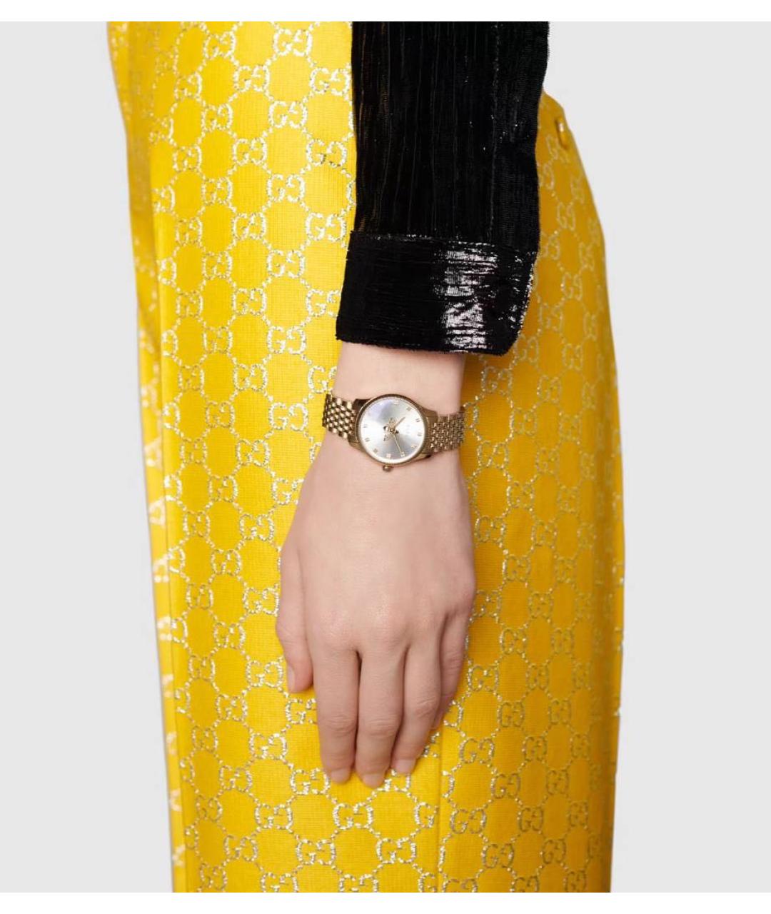 GUCCI Золотые часы, фото 4