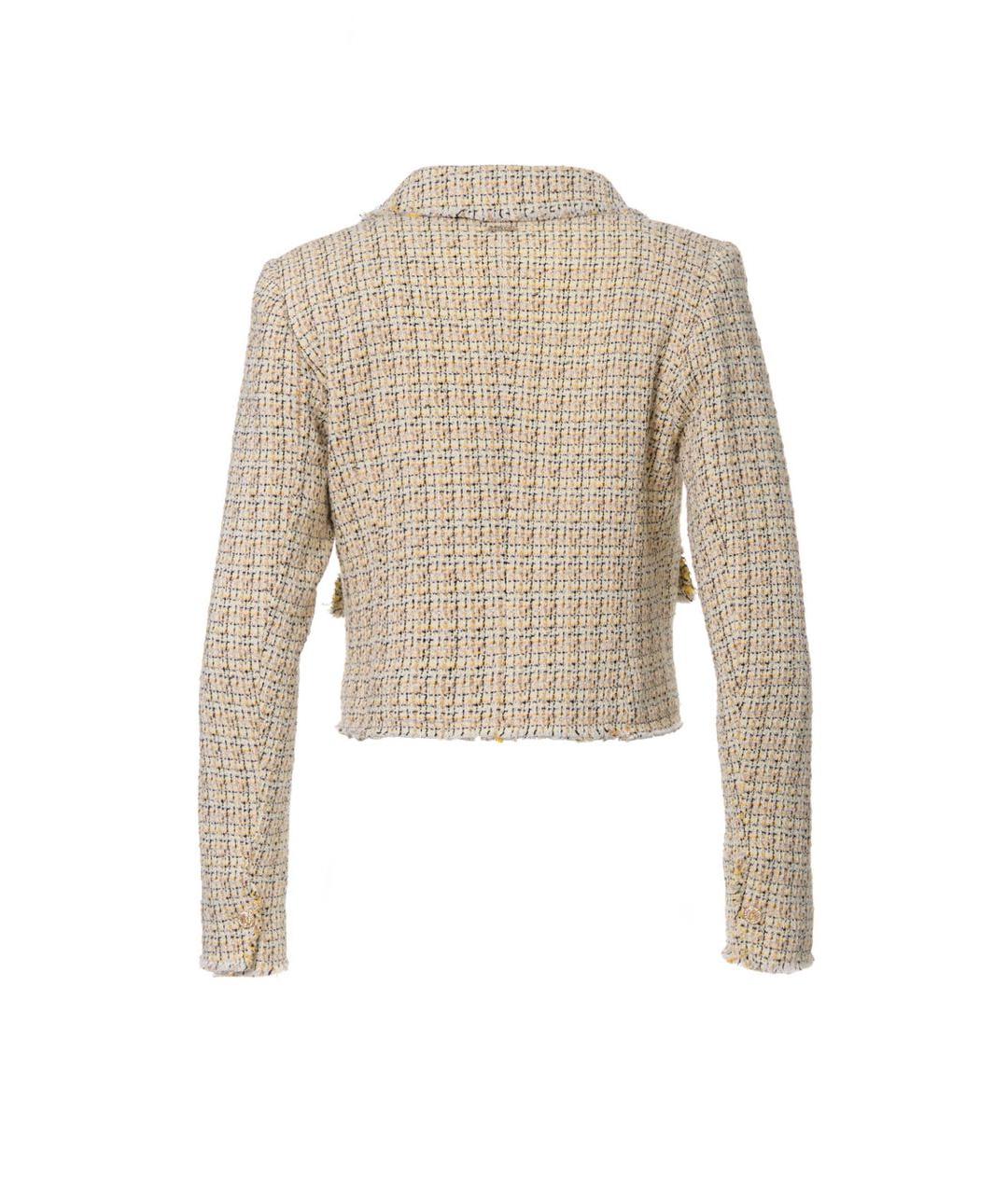 LIU JO Желтый твидовый жакет/пиджак, фото 2