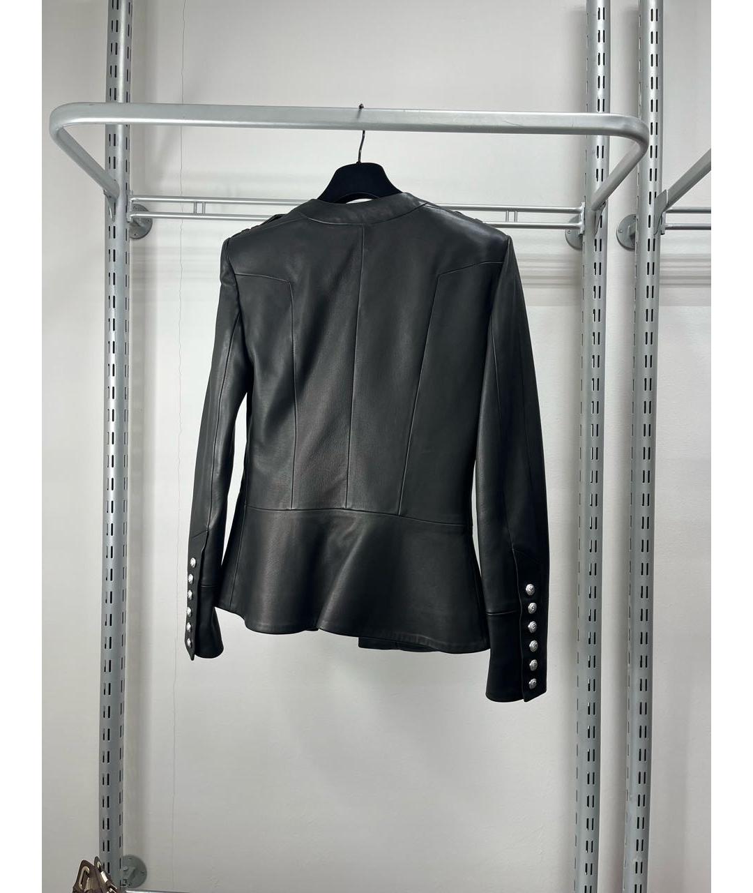 BALMAIN Черный кожаный жилет, фото 4