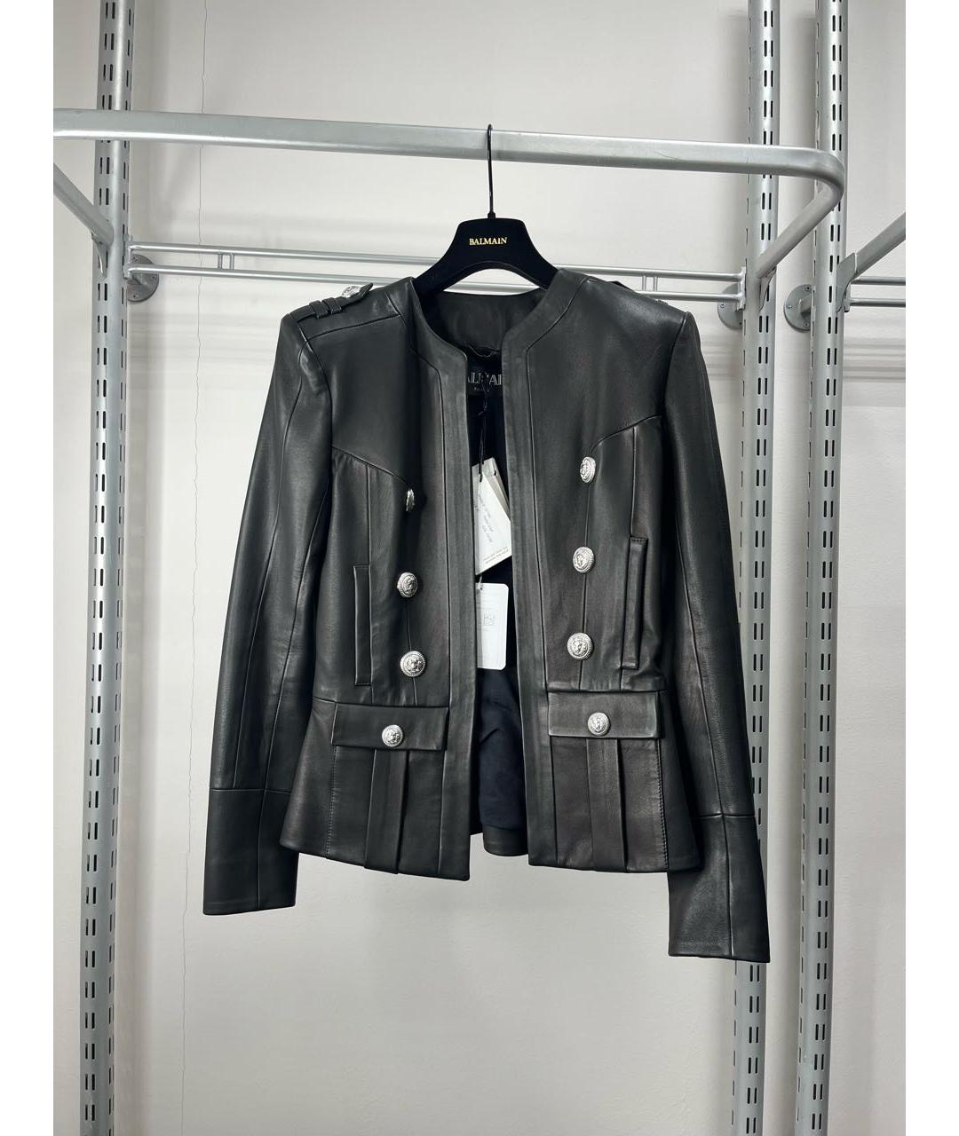 BALMAIN Черный кожаный жилет, фото 7