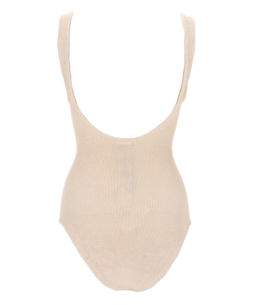 HUNZA G Розовый полиамидовый купальник, фото 2