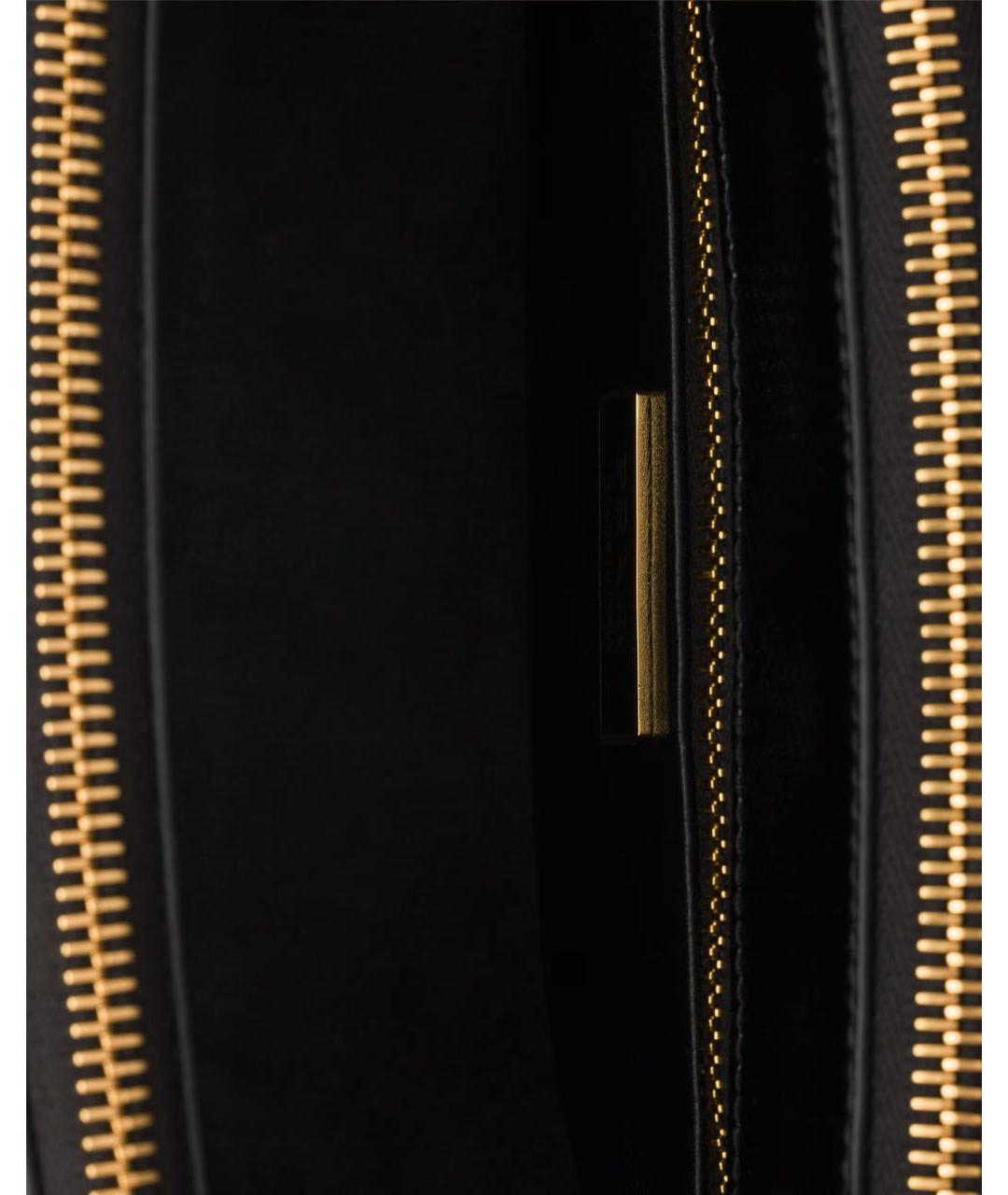 PRADA Черная кожаная сумка с короткими ручками, фото 4