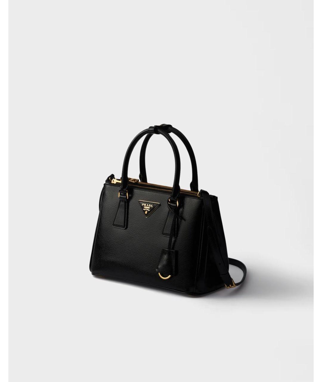 PRADA Черная кожаная сумка с короткими ручками, фото 2