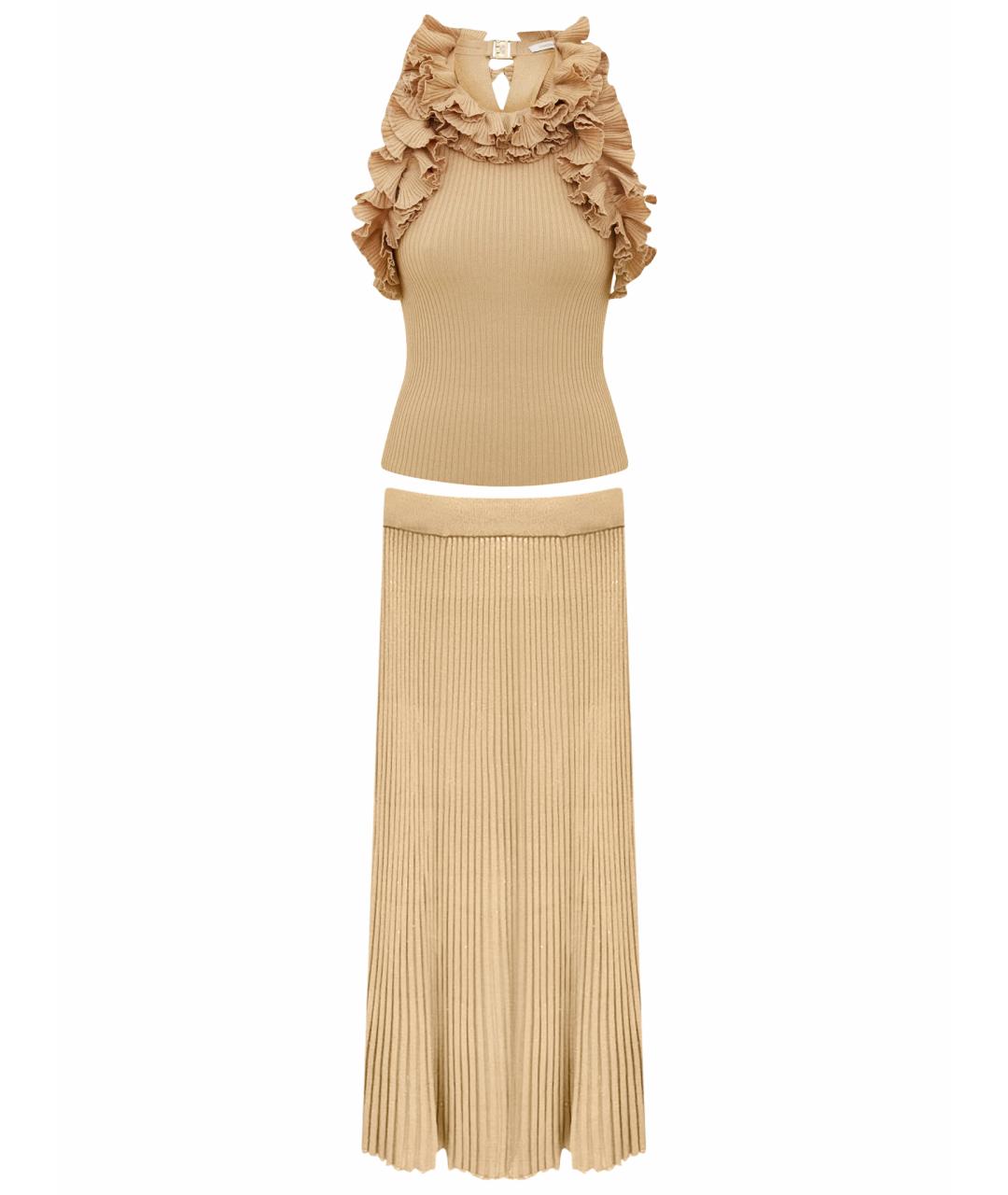 ZIMMERMANN Бежевый костюм с юбками, фото 1
