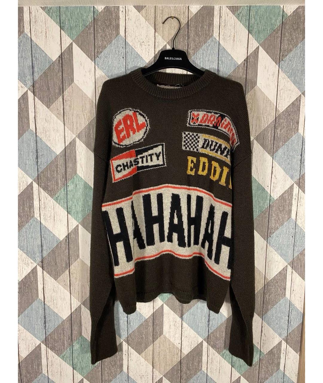 ERL Коричневый шерстяной джемпер / свитер, фото 6