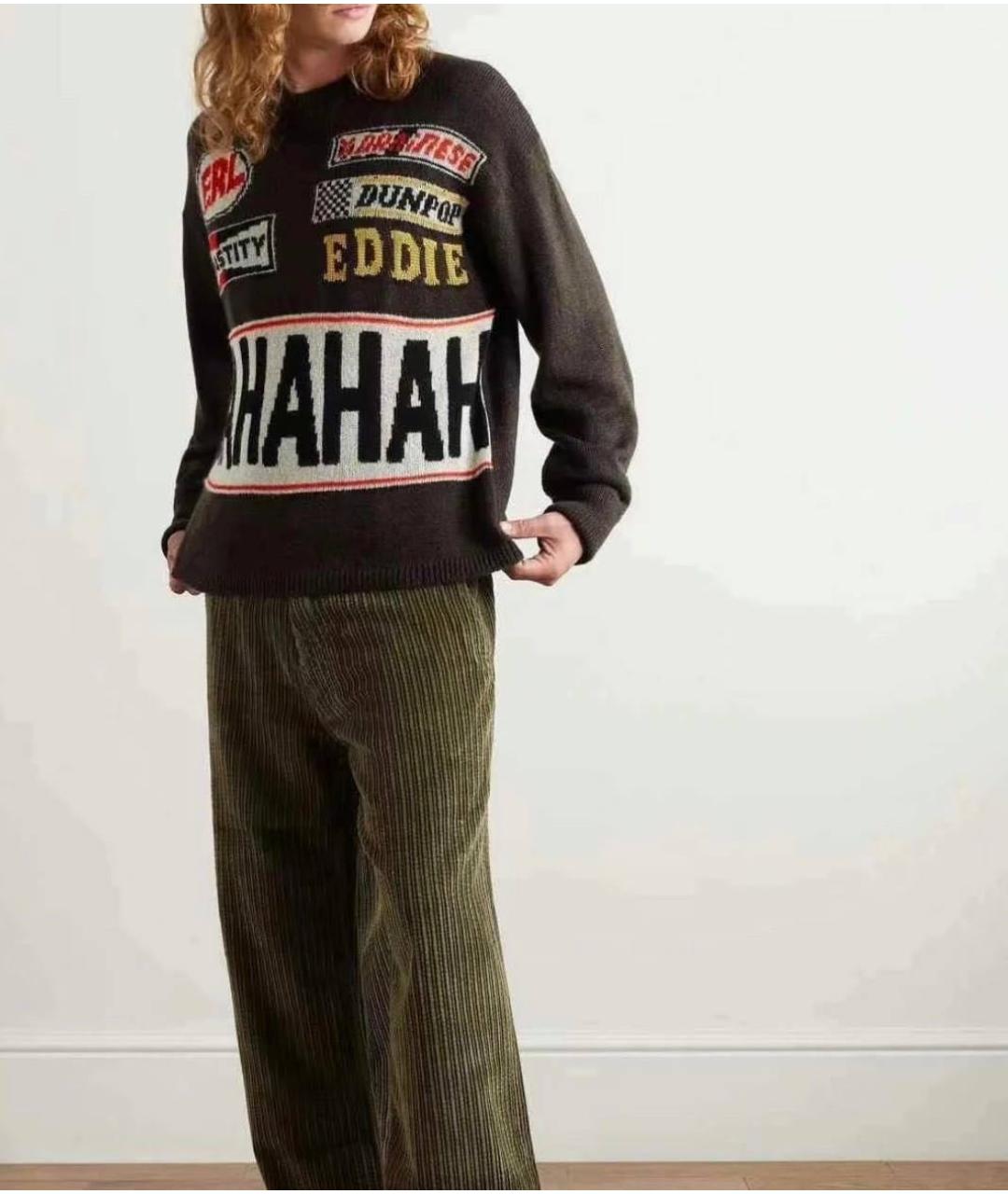 ERL Коричневый шерстяной джемпер / свитер, фото 5