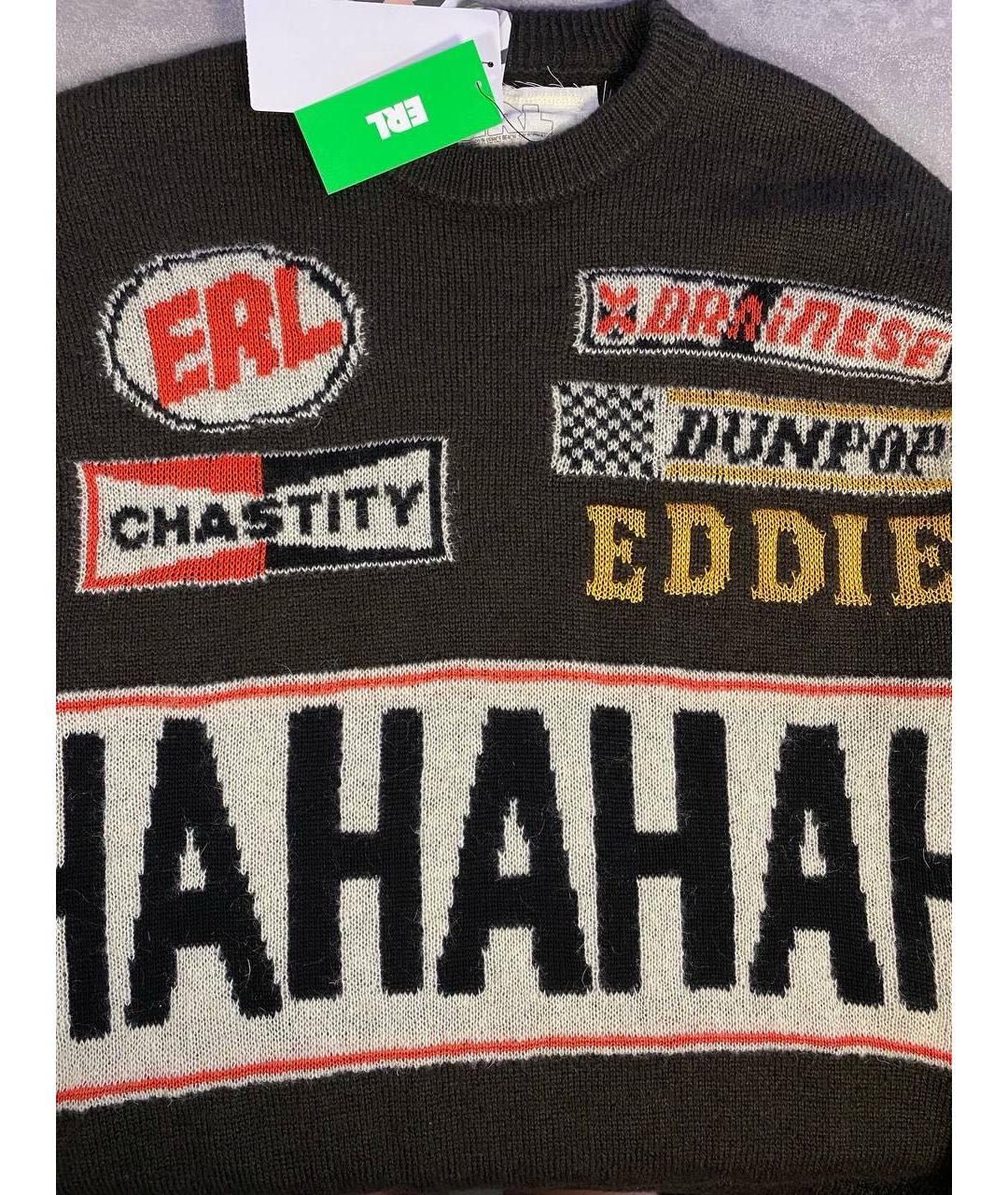 ERL Коричневый шерстяной джемпер / свитер, фото 3