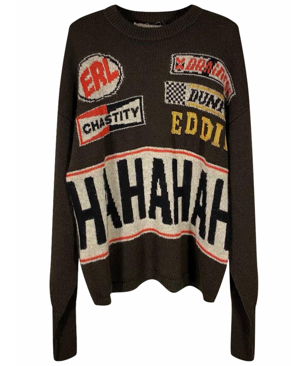 ERL Коричневый шерстяной джемпер / свитер, фото 1