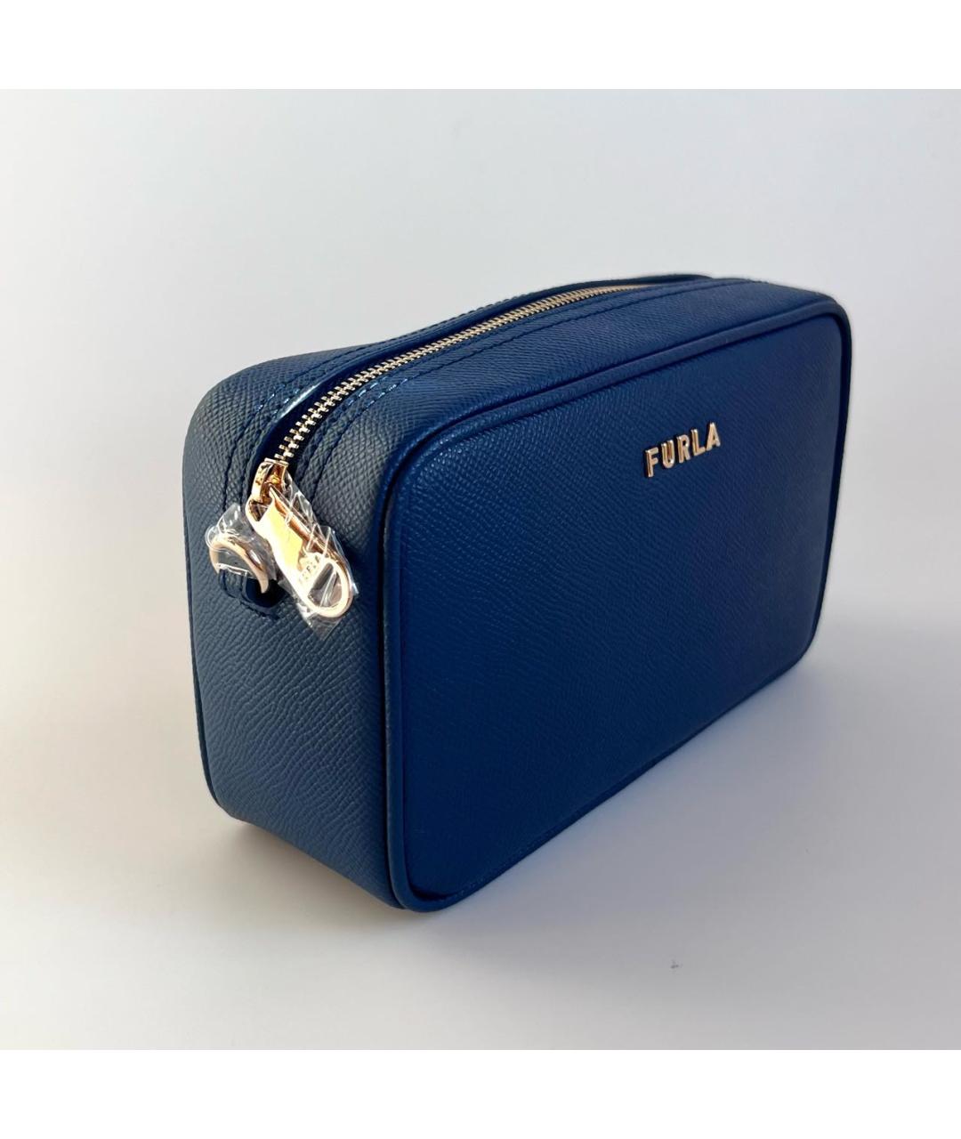 FURLA Синяя кожаная сумка через плечо, фото 3