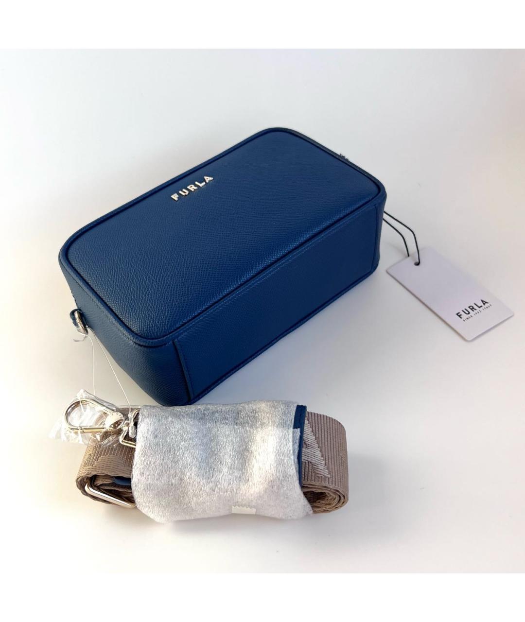 FURLA Синяя кожаная сумка через плечо, фото 2
