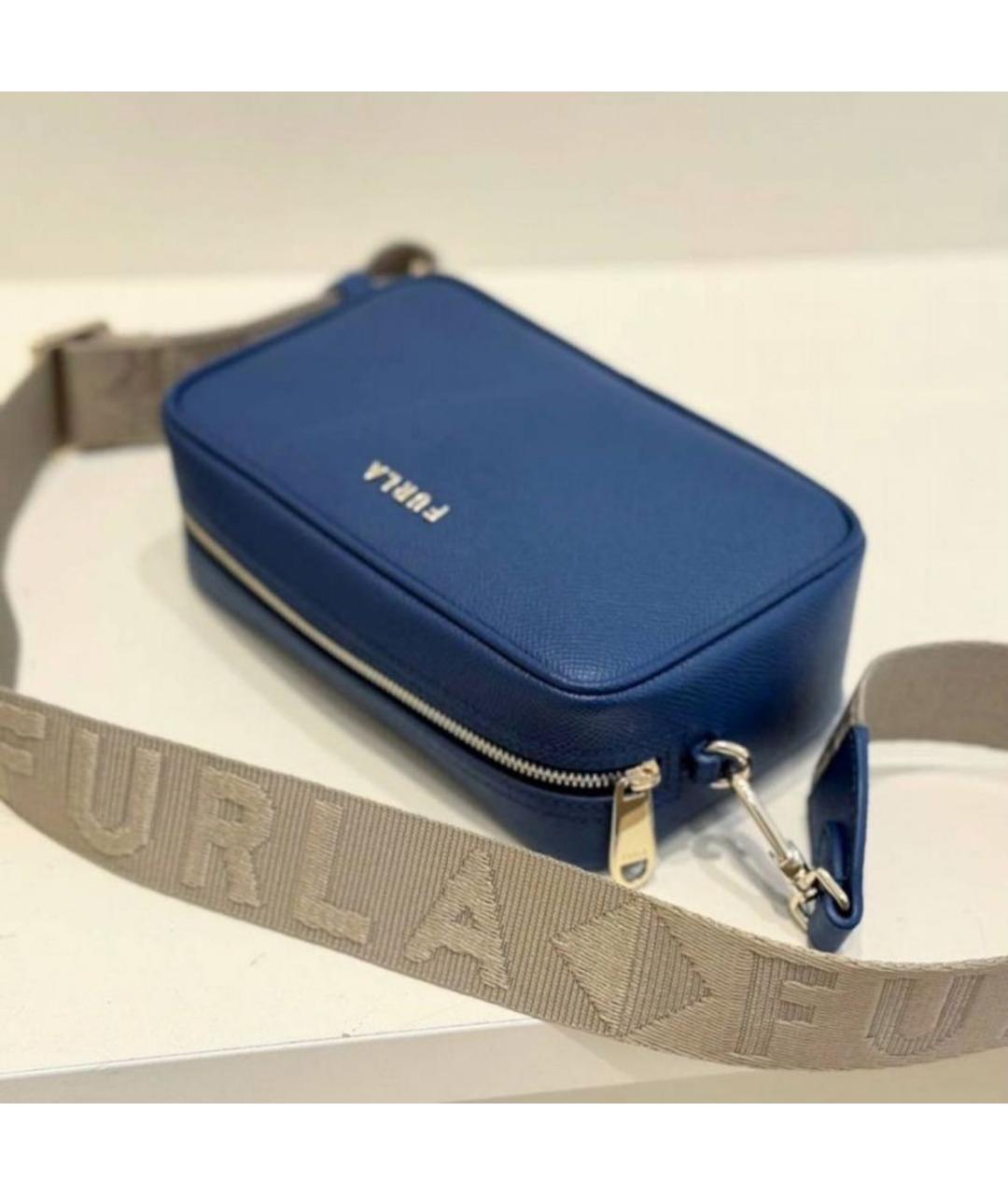 FURLA Синяя кожаная сумка через плечо, фото 7