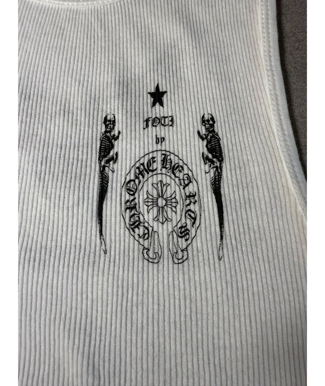 CHROME HEARTS Белая хлопковая майка, фото 3