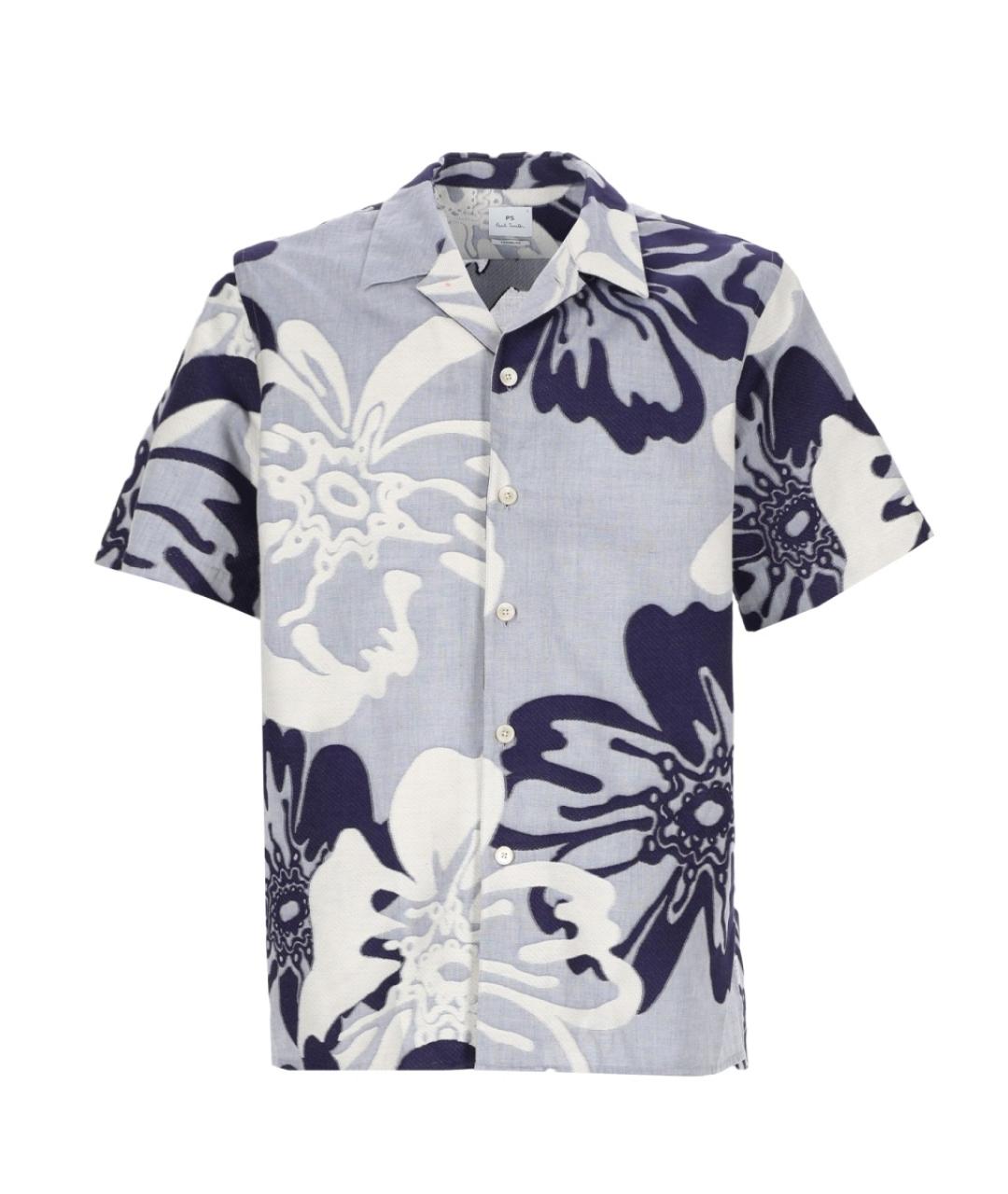 PS BY PAUL SMITH Синяя хлопковая кэжуал рубашка, фото 1