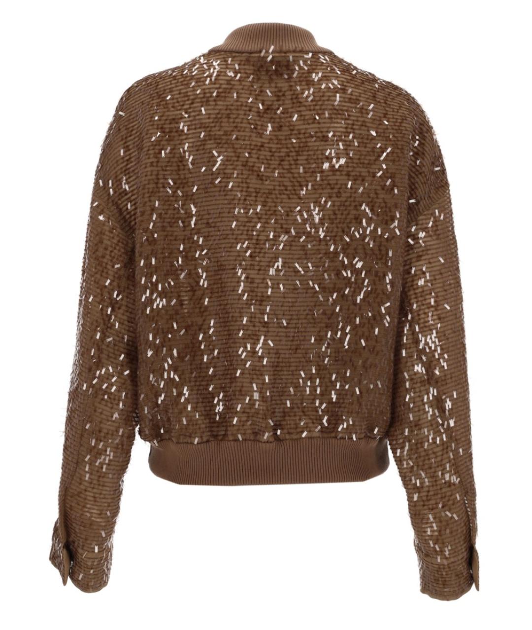 BRUNELLO CUCINELLI Коричневая шелковая куртка, фото 2