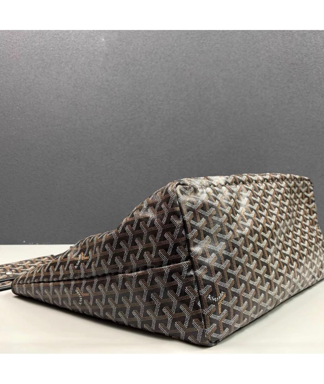 GOYARD Черная кожаная сумка тоут, фото 3